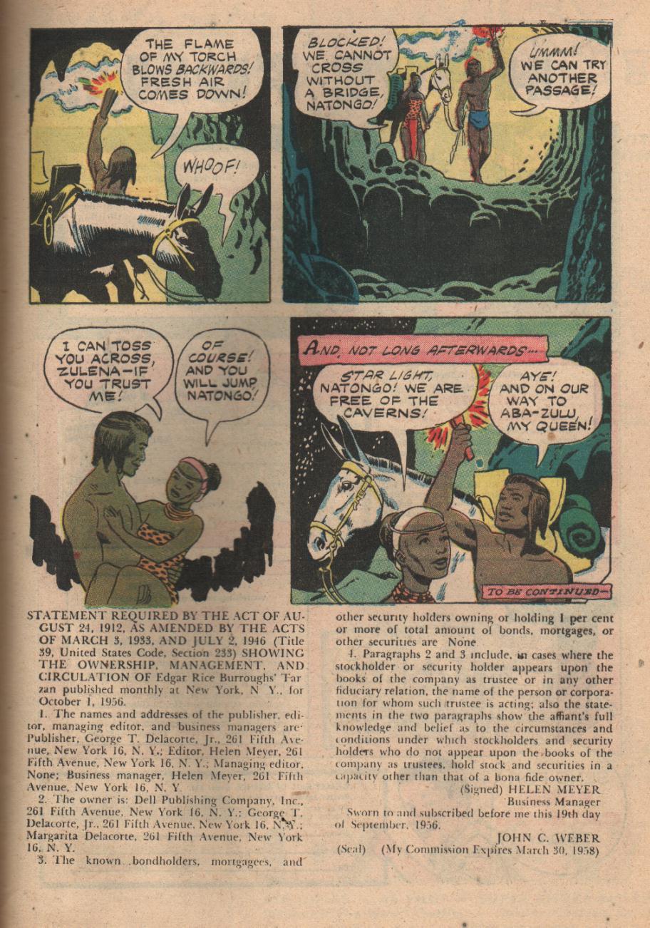 Read online Tarzan (1948) comic -  Issue #87 - 33