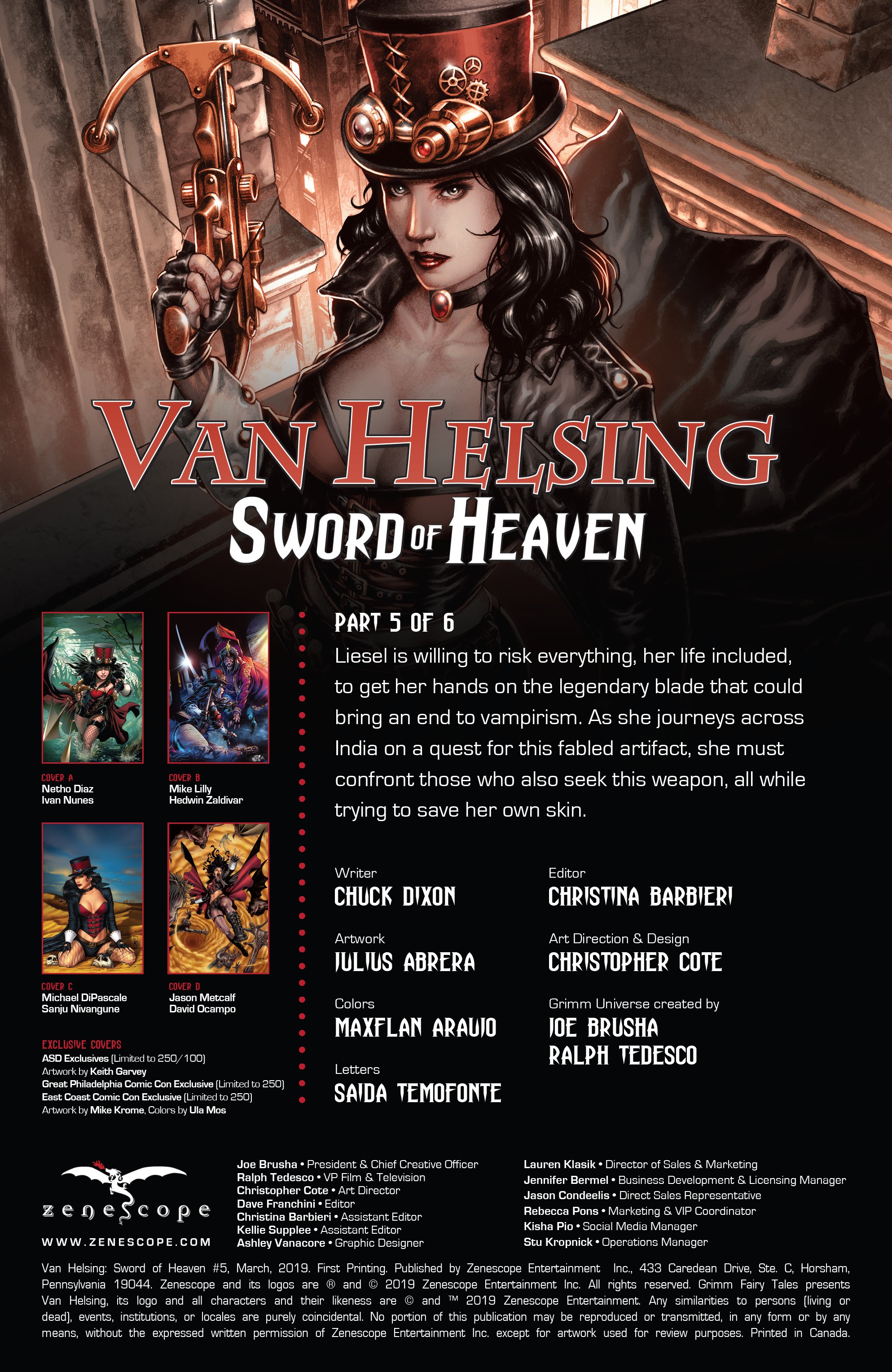 Read online Van Helsing: Sword of Heaven comic -  Issue #5 - 2