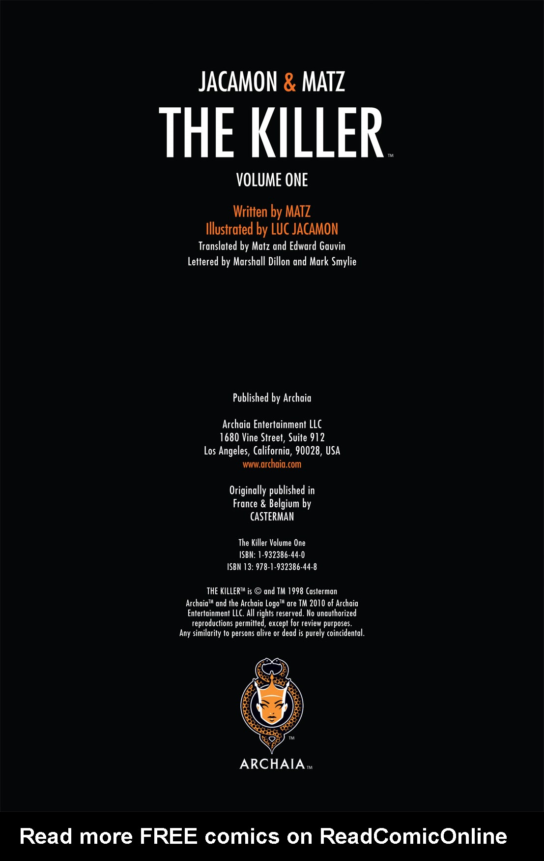 Read online The Killer comic -  Issue # TPB 1 - 3