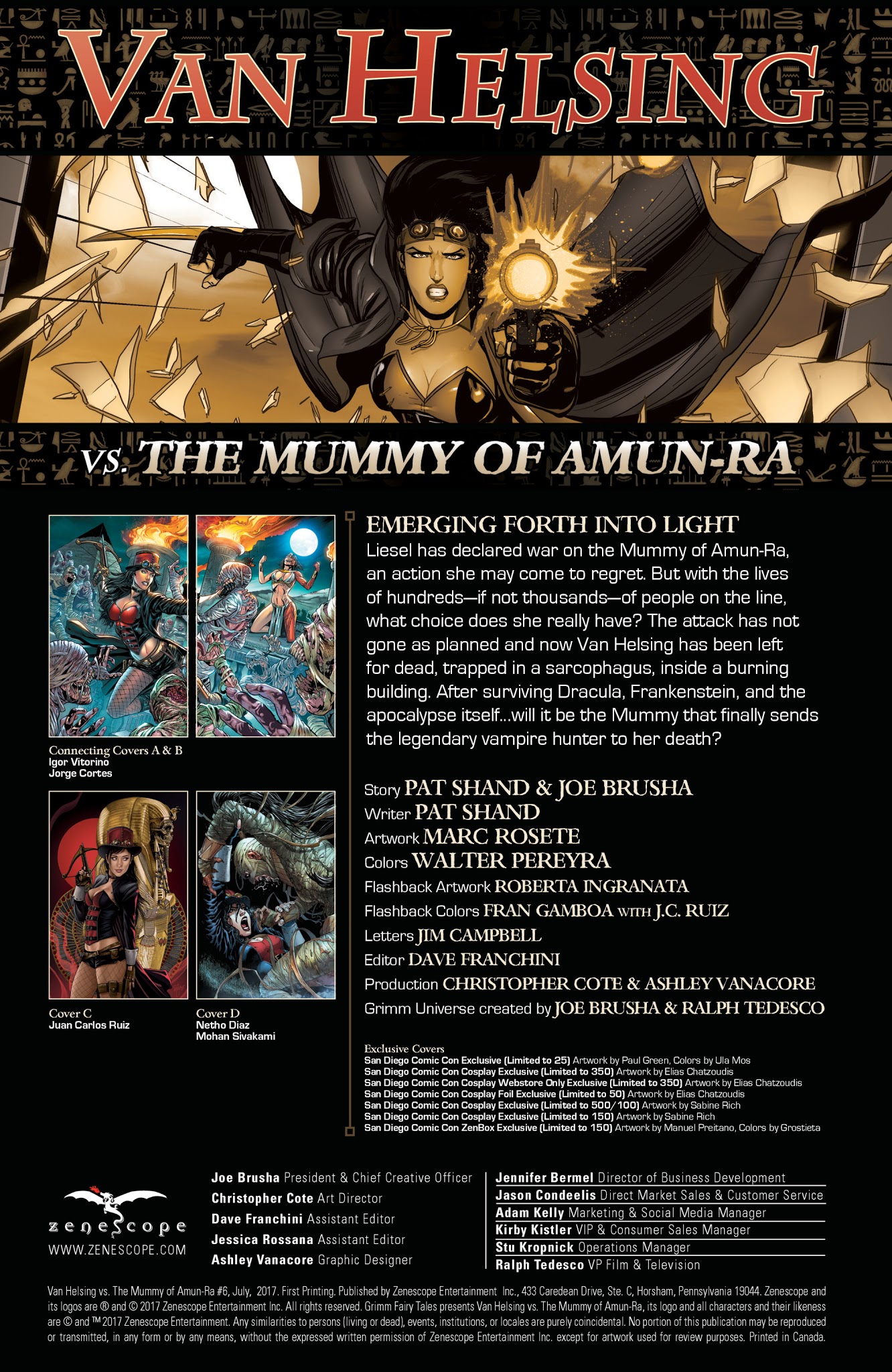 Read online Van Helsing vs The Mummy of Amun-Ra comic -  Issue #6 - 2