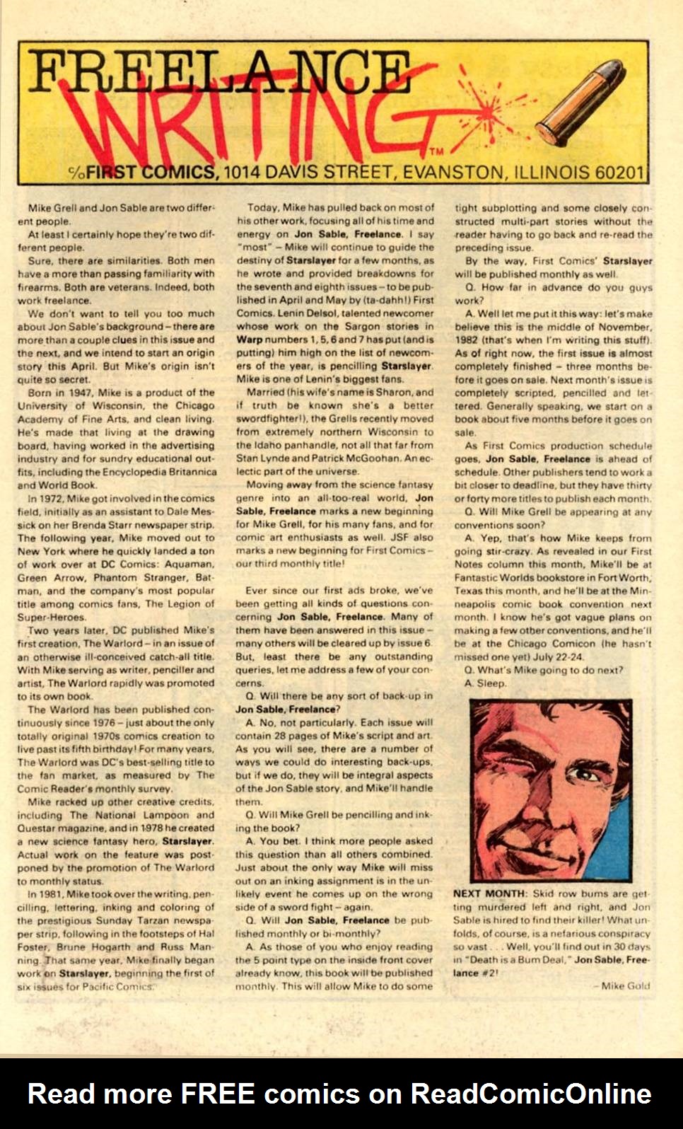 Read online Jon Sable, Freelance comic -  Issue #1 - 31