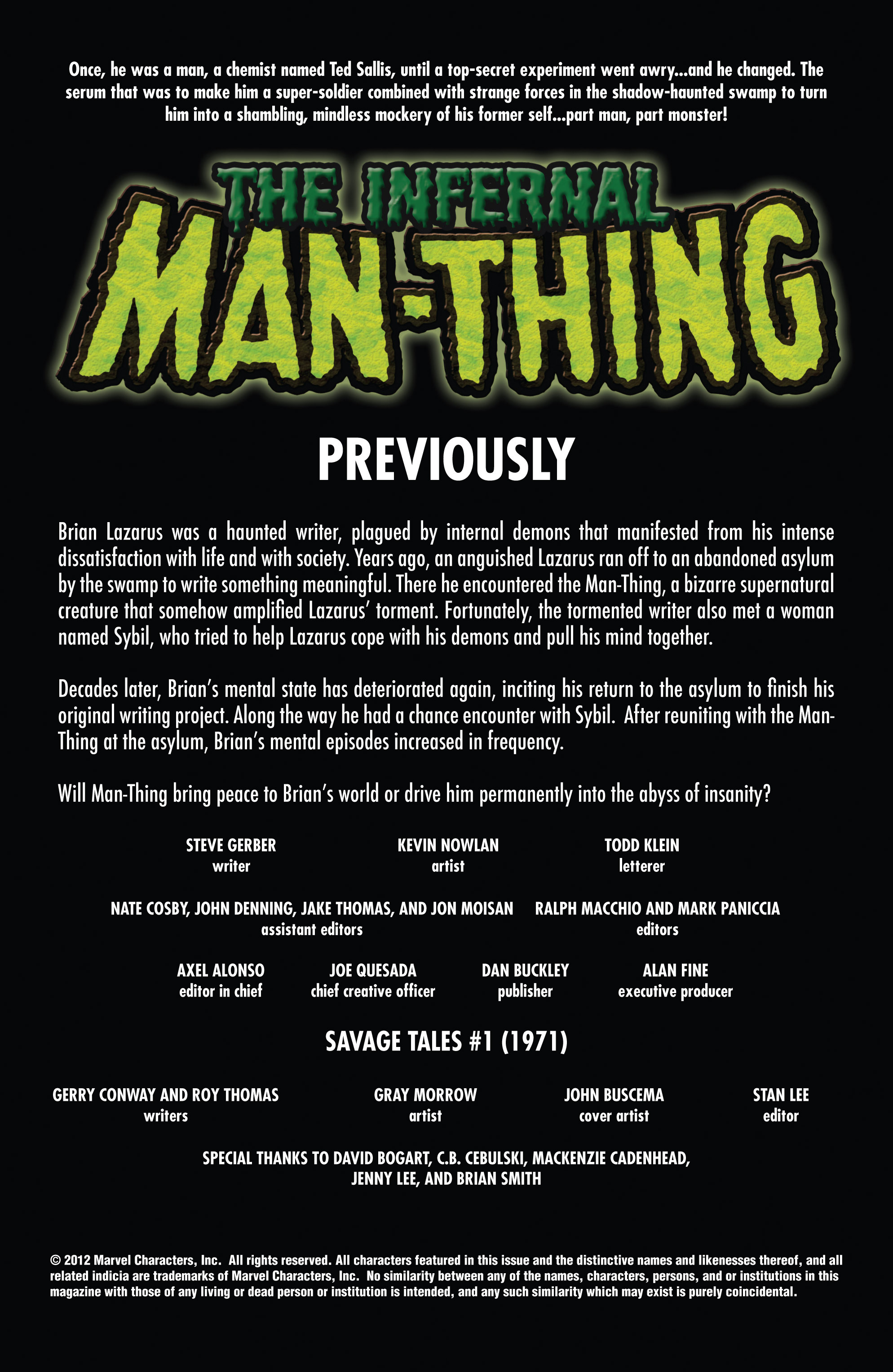 Read online Infernal Man-Thing comic -  Issue #3 - 2