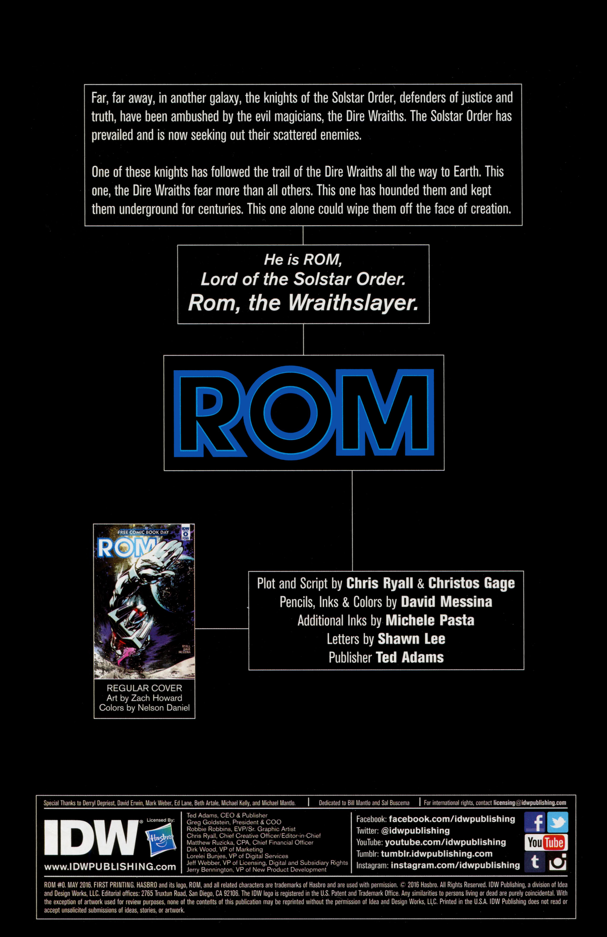 Read online Free Comic Book Day 2016 comic -  Issue # ROM - 2