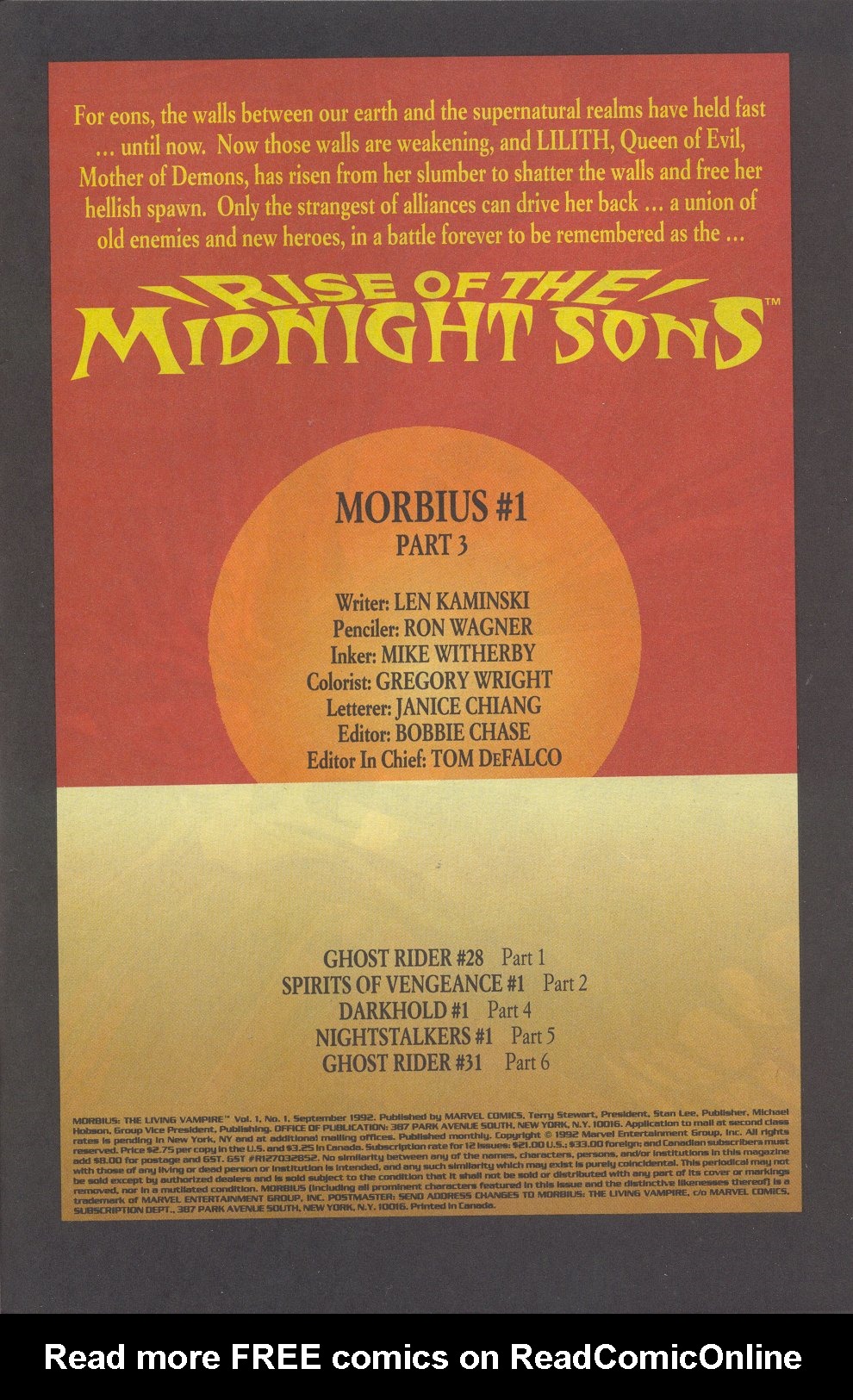 Read online Morbius: The Living Vampire (1992) comic -  Issue #1 - 3