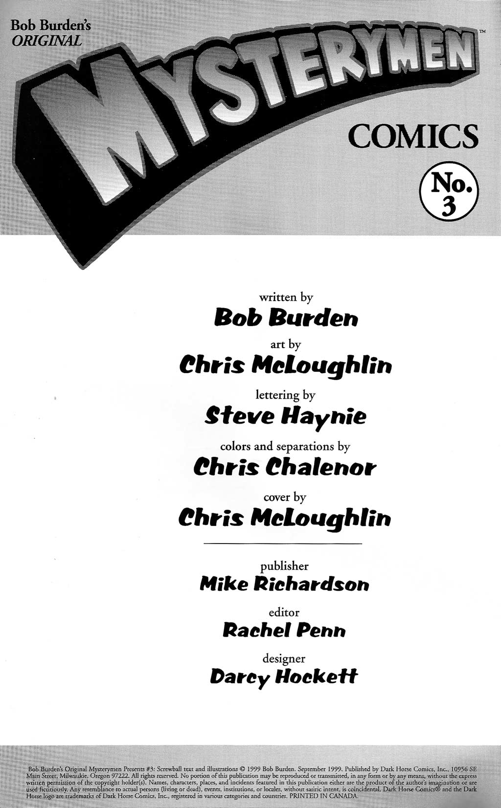 Read online Bob Burden's Original Mysterymen Comics comic -  Issue #3 - 2