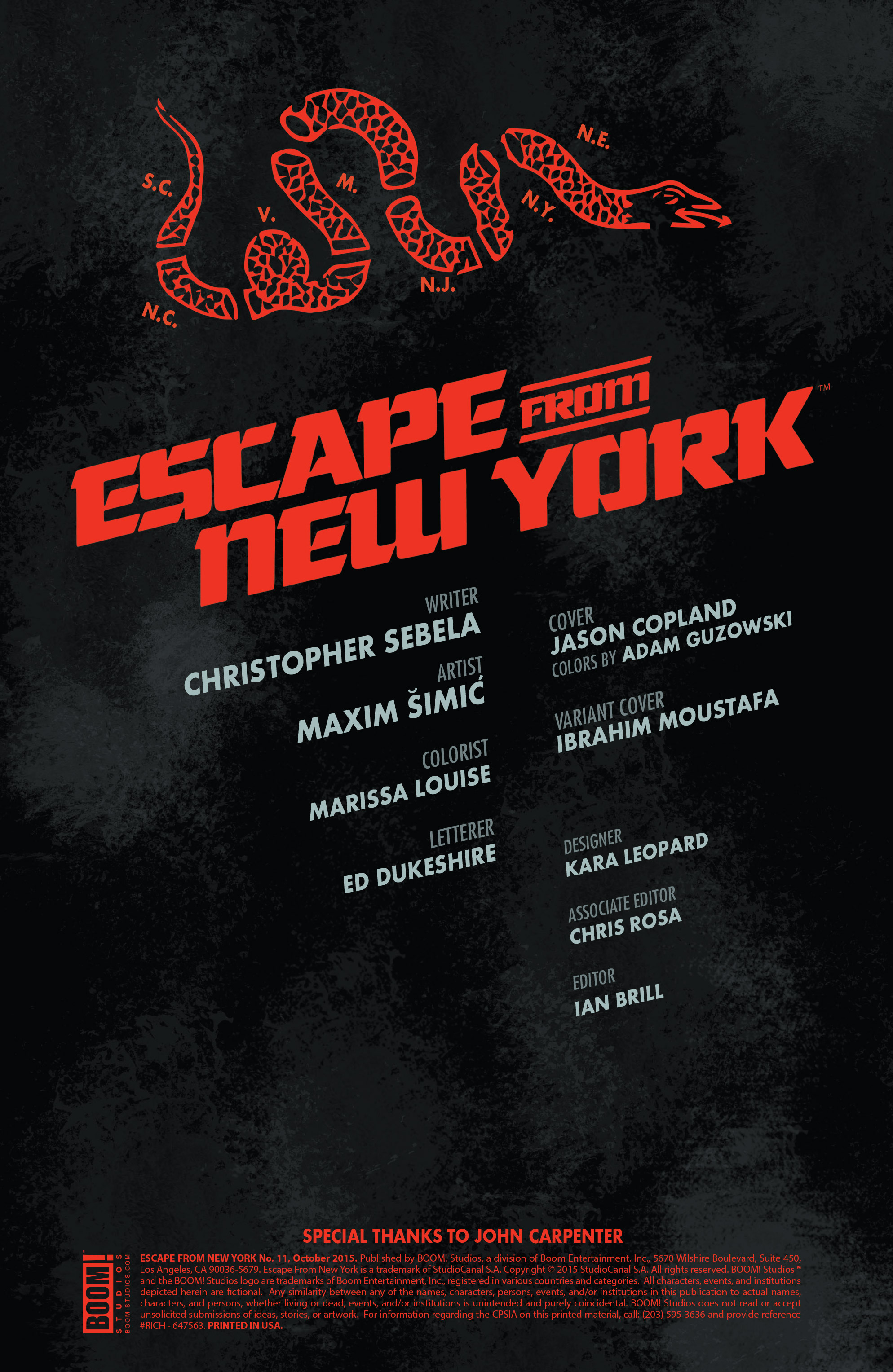Read online Escape from New York comic -  Issue #11 - 2
