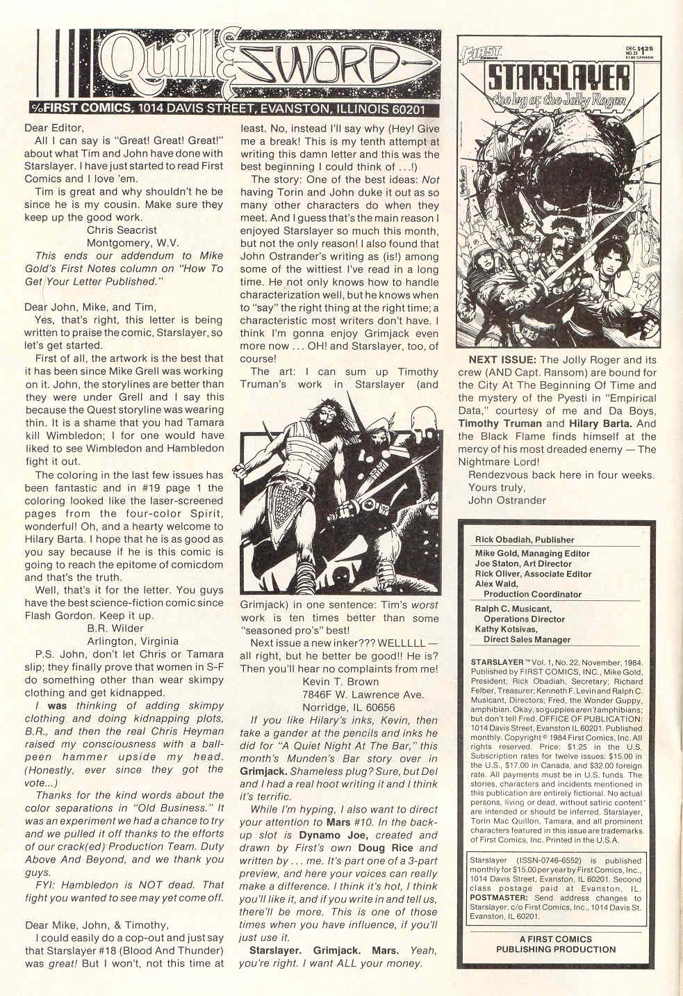 Read online Starslayer comic -  Issue #22 - 2