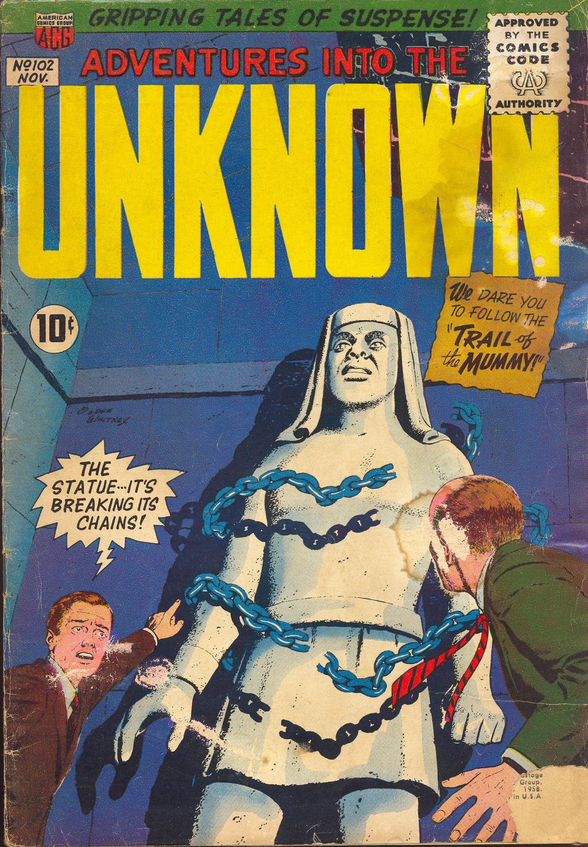 Read online Adventures Into The Unknown comic -  Issue #102 - 1