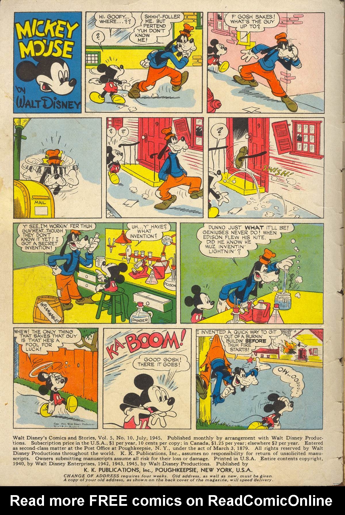 Read online Walt Disney's Comics and Stories comic -  Issue #58 - 2
