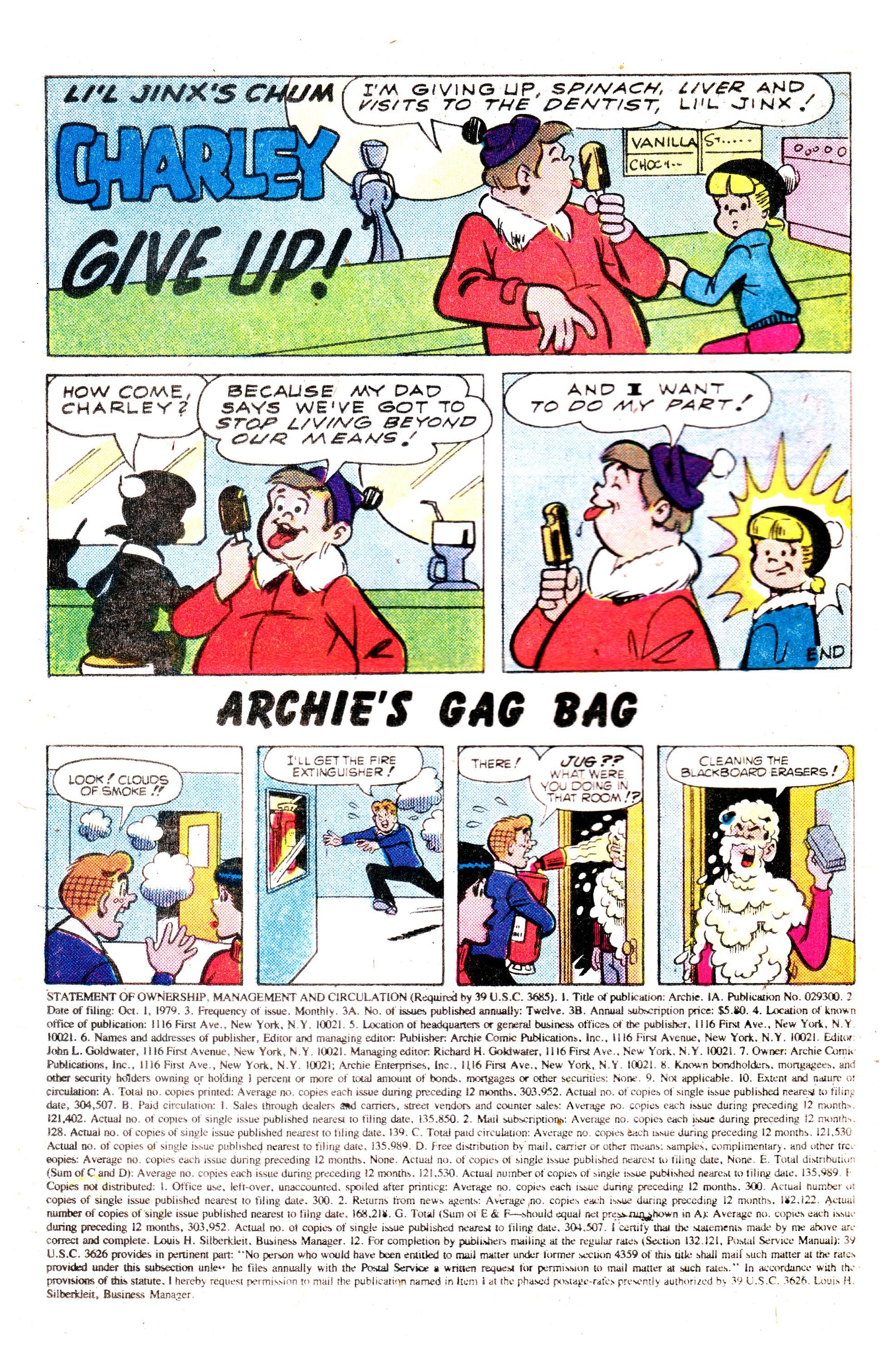 Read online Archie (1960) comic -  Issue #291 - 8