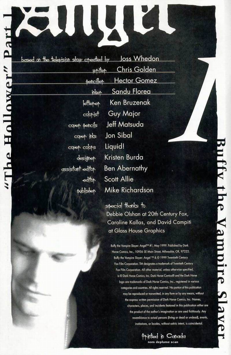 Read online Buffy the Vampire Slayer: Angel comic -  Issue #1 - 3