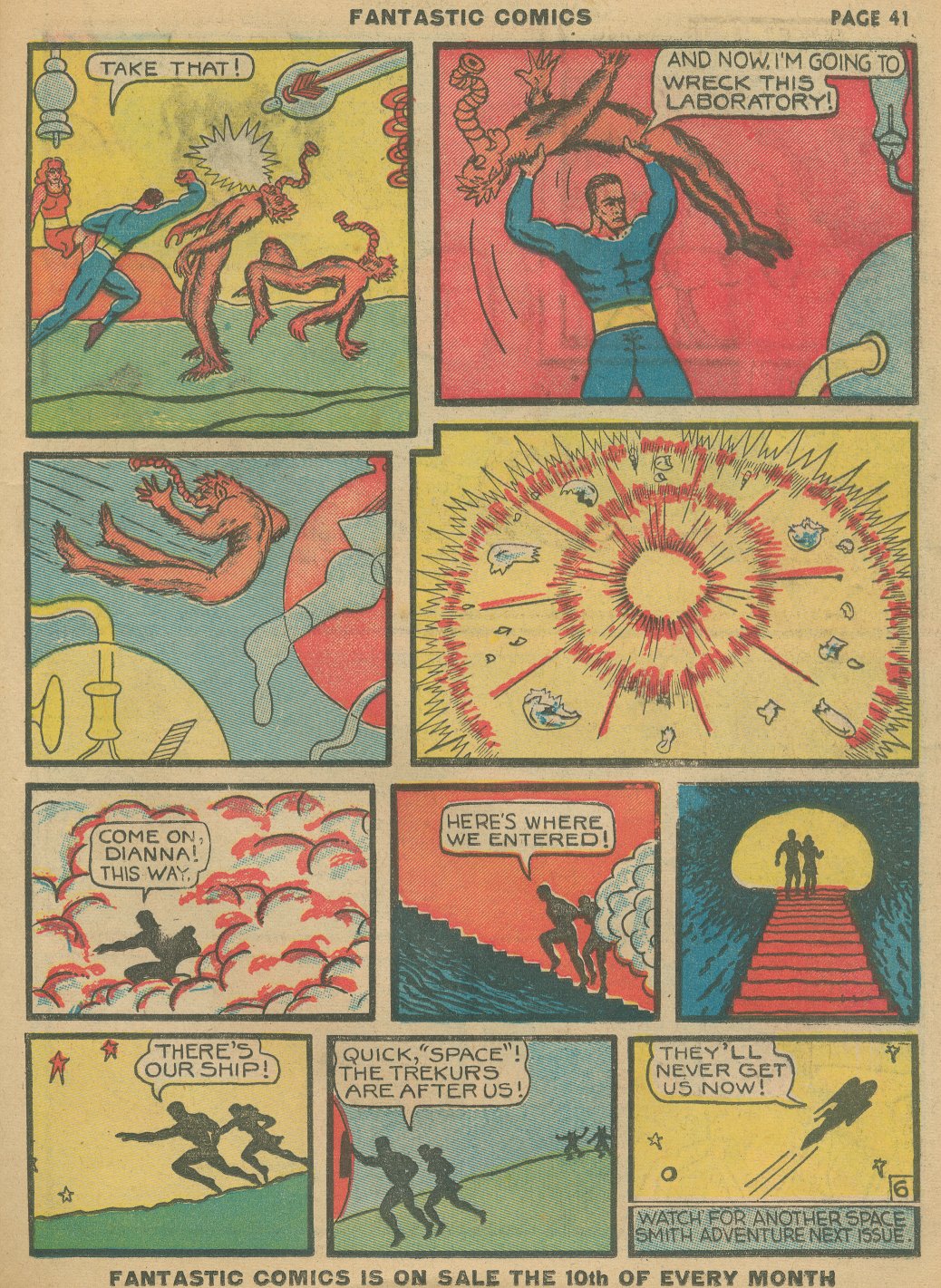 Read online Fantastic Comics comic -  Issue #8 - 43
