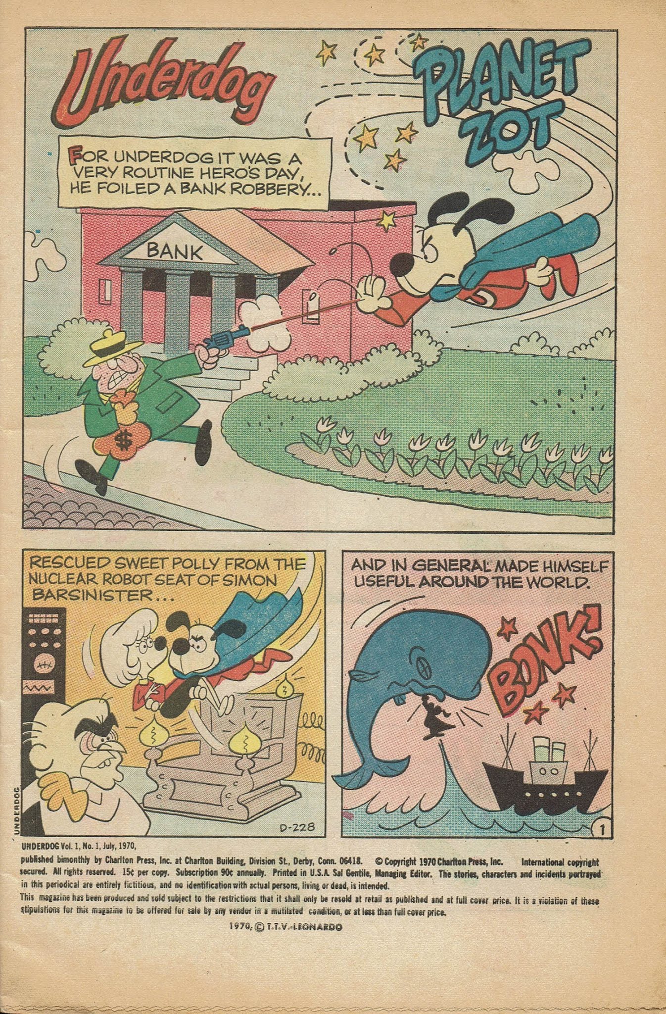 Read online Underdog (1970) comic -  Issue #1 - 3