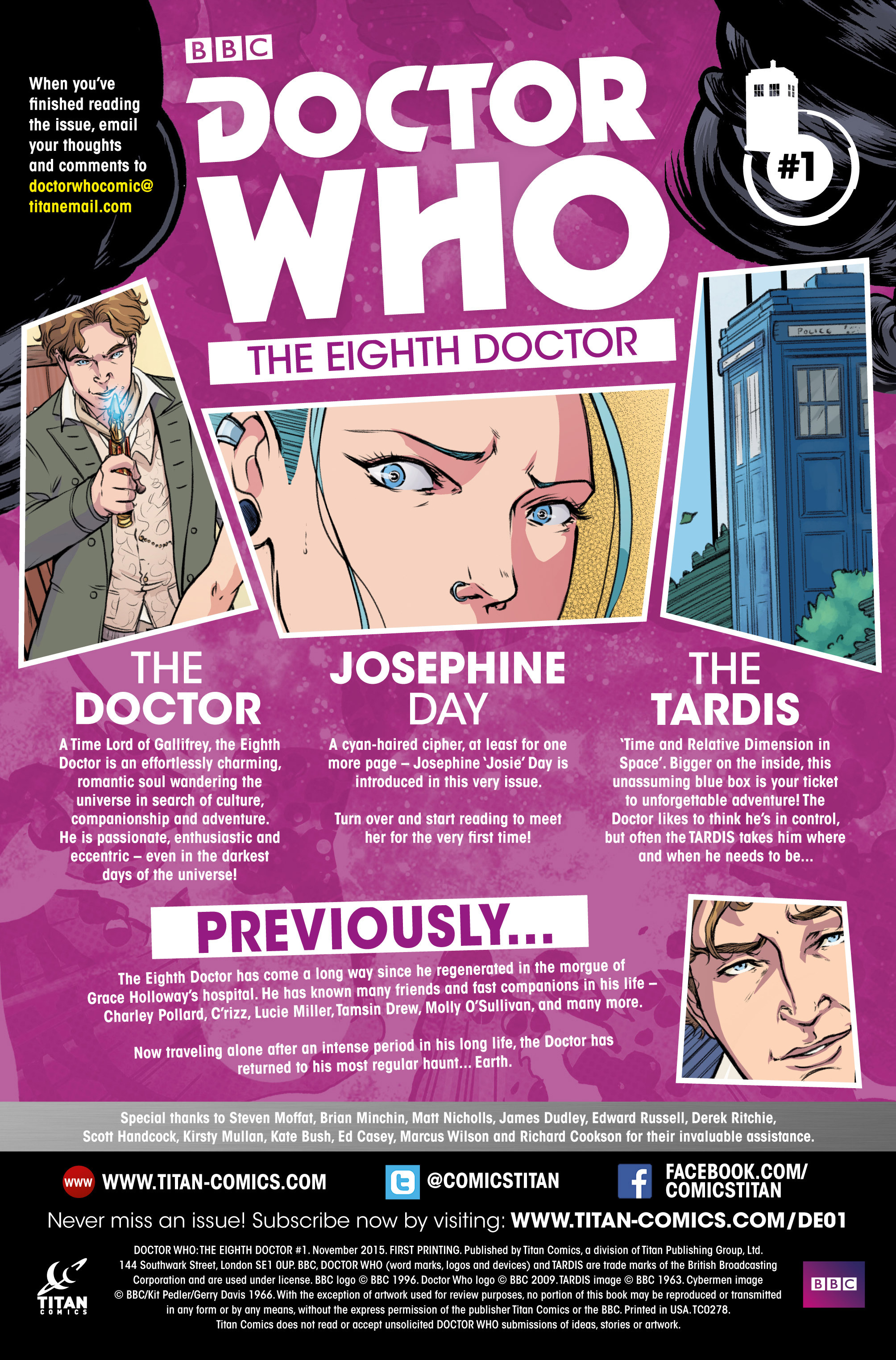 Read online Doctor Who: The Eighth Doctor comic -  Issue #1 - 10