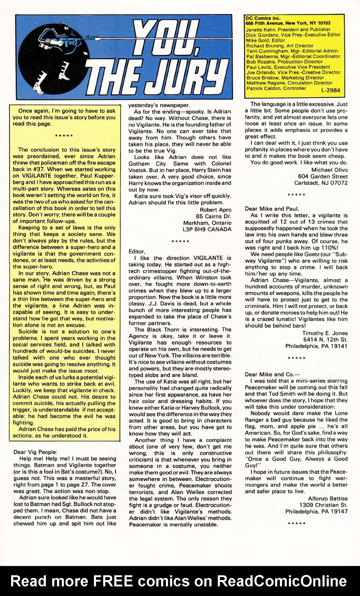 Read online Vigilante (1983) comic -  Issue #50 - 30