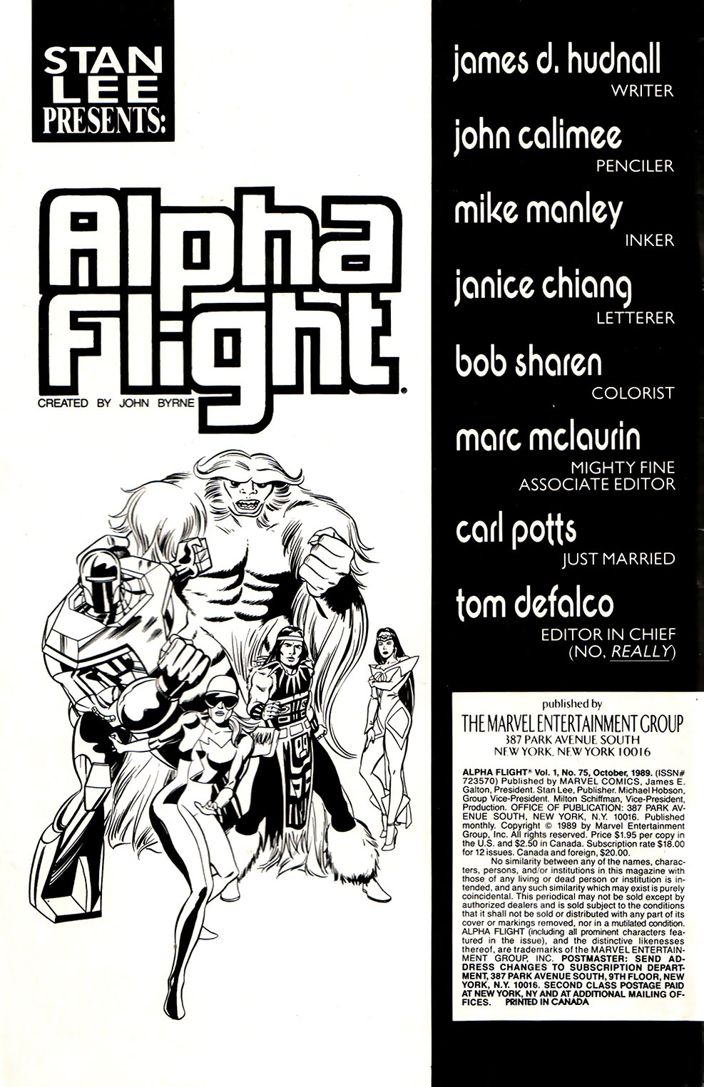 Read online Alpha Flight (1983) comic -  Issue #75 - 2