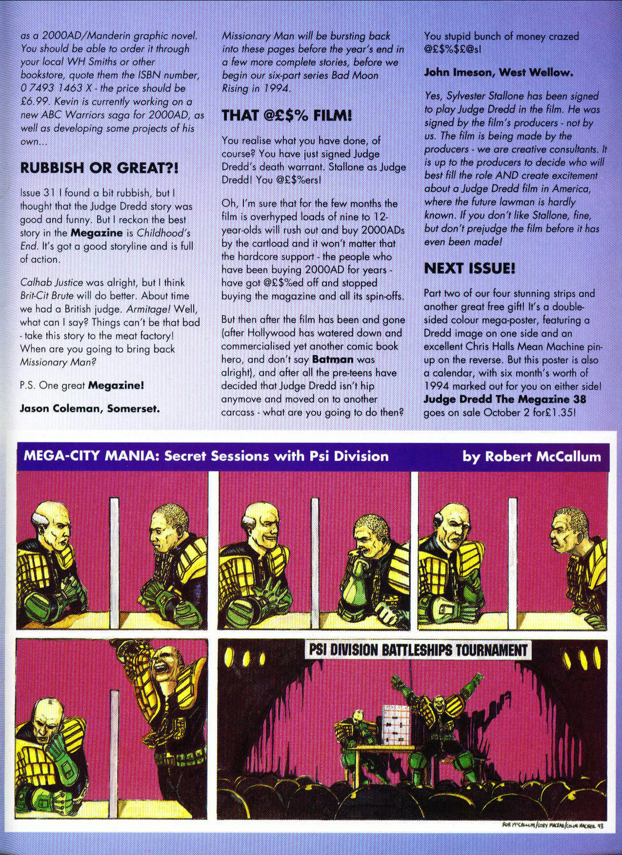 Read online Judge Dredd: The Megazine (vol. 2) comic -  Issue #37 - 50