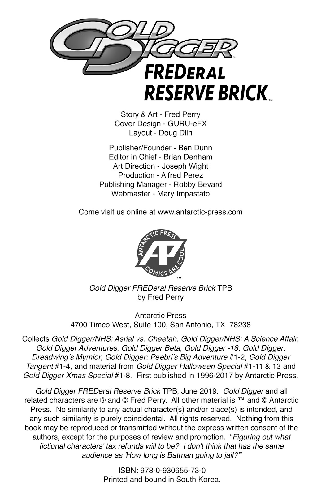 Gold Digger: FREDeral Reserve Brick issue TPB (Part 1) - Page 3