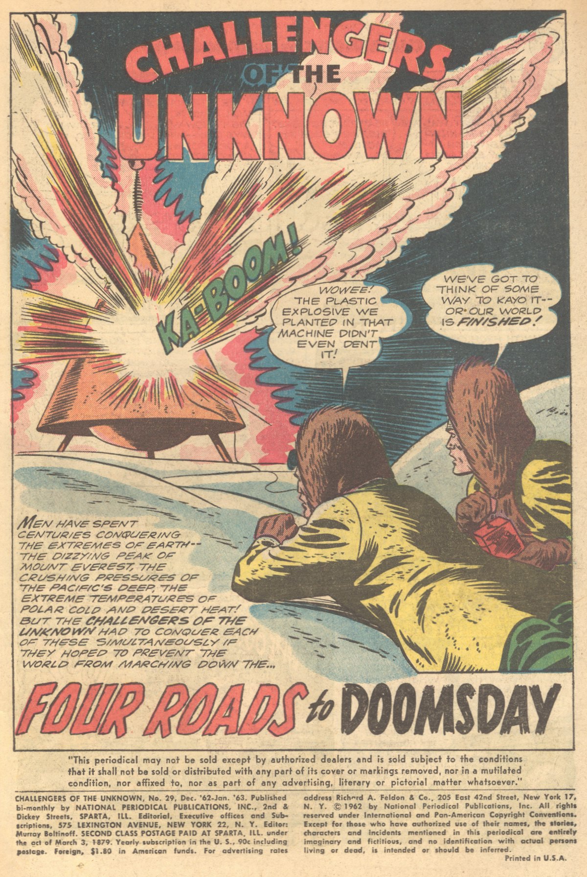 Read online Challengers of the Unknown (1958) comic -  Issue #29 - 3