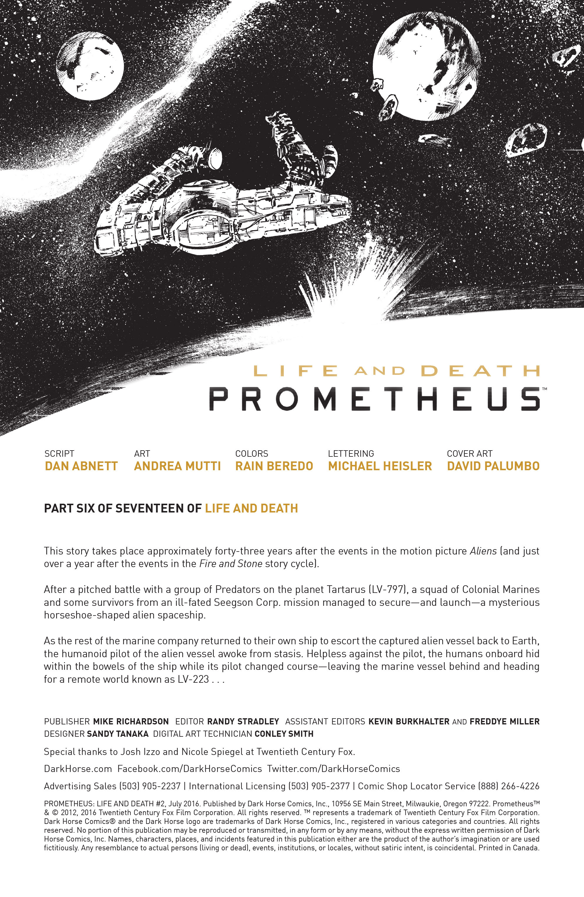 Read online Prometheus: Life and Death comic -  Issue #2 - 2