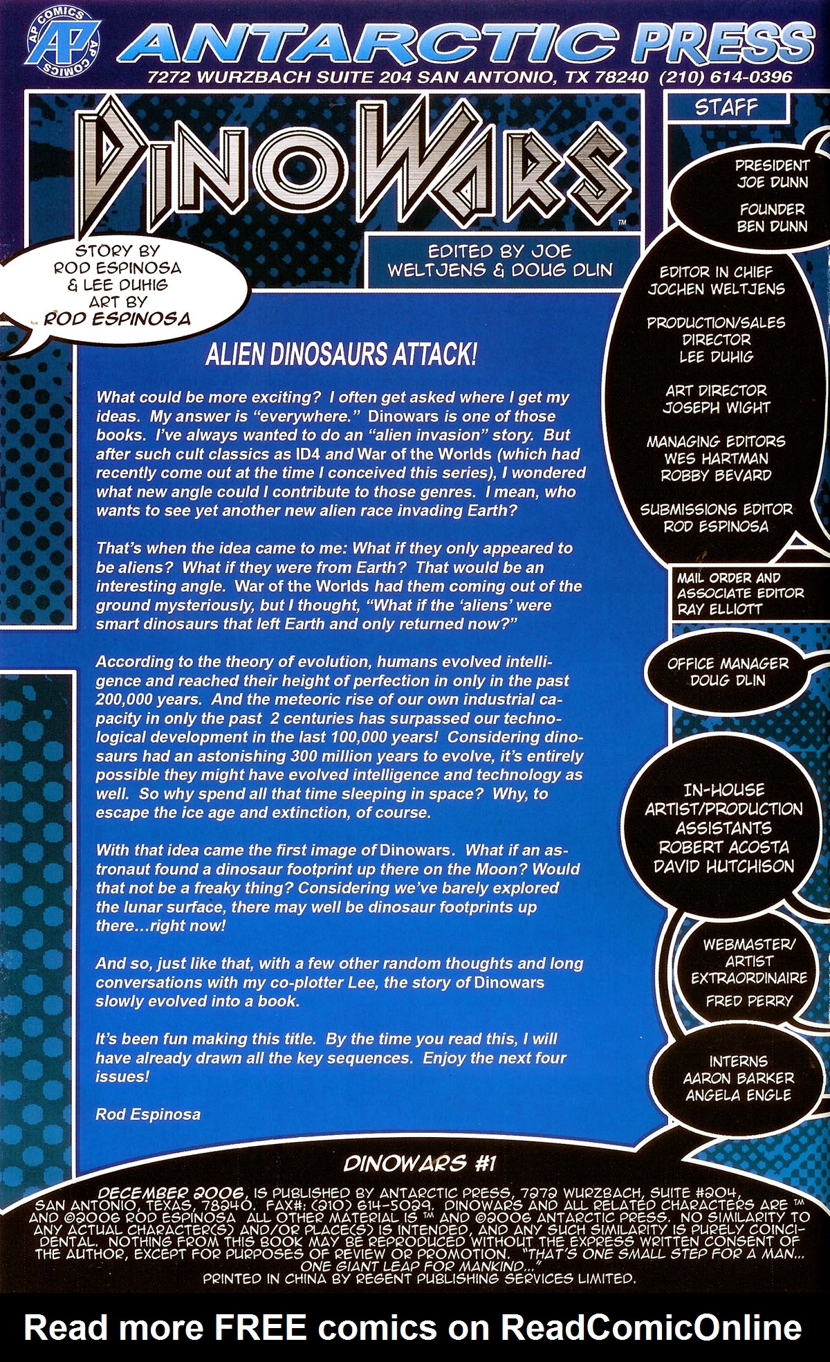 Read online Dinowars comic -  Issue #1 - 2