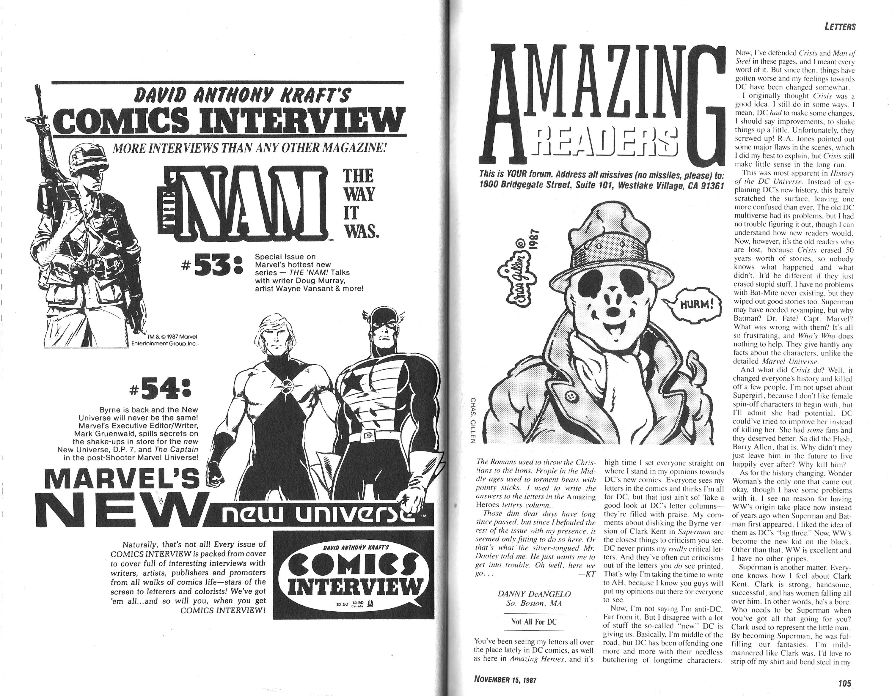 Read online Amazing Heroes comic -  Issue #129 - 53
