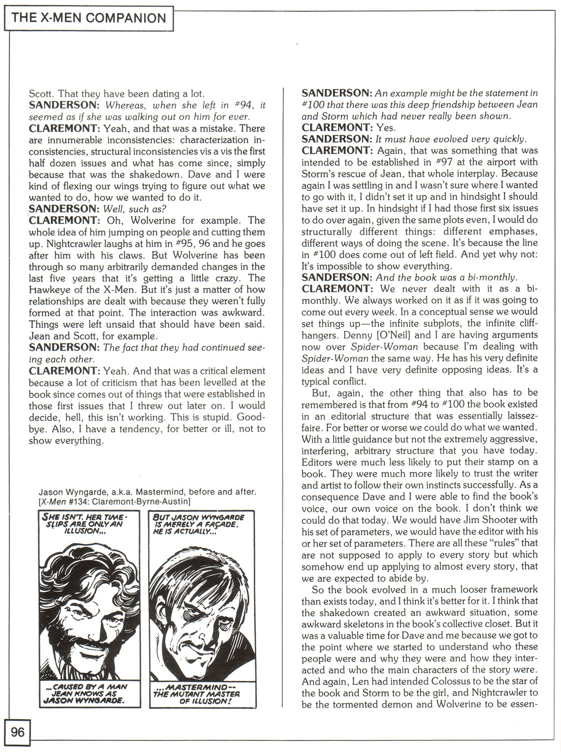 Read online The X-Men Companion comic -  Issue #1 - 96
