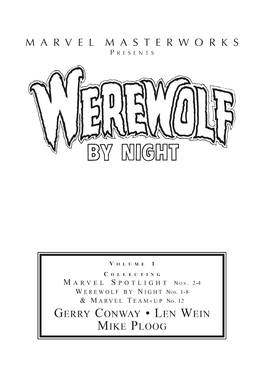 Marvel Masterworks: Werewolf By Night issue TPB (Part 1) - Page 2
