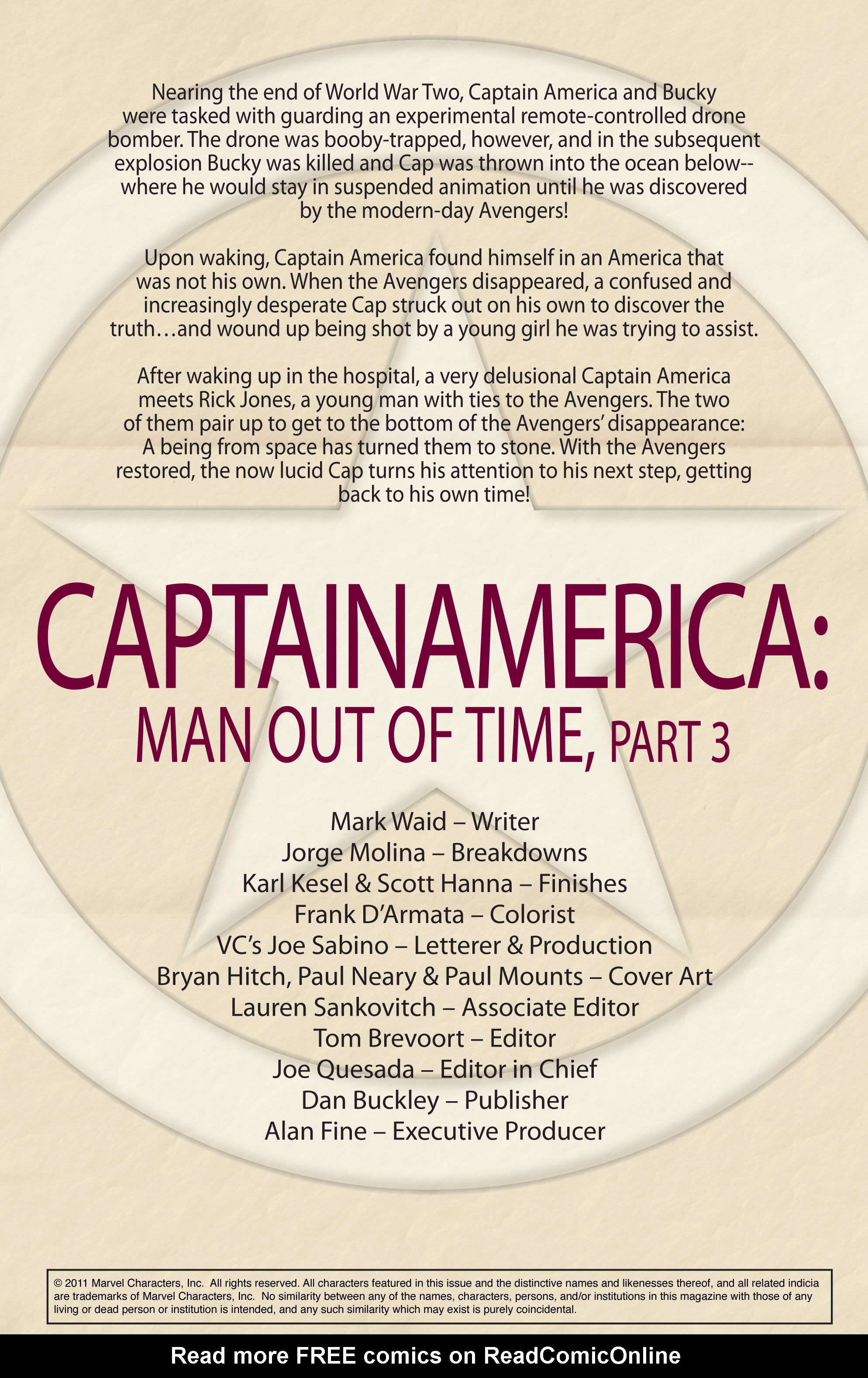 Captain America: Man Out of Time 3 Page 1