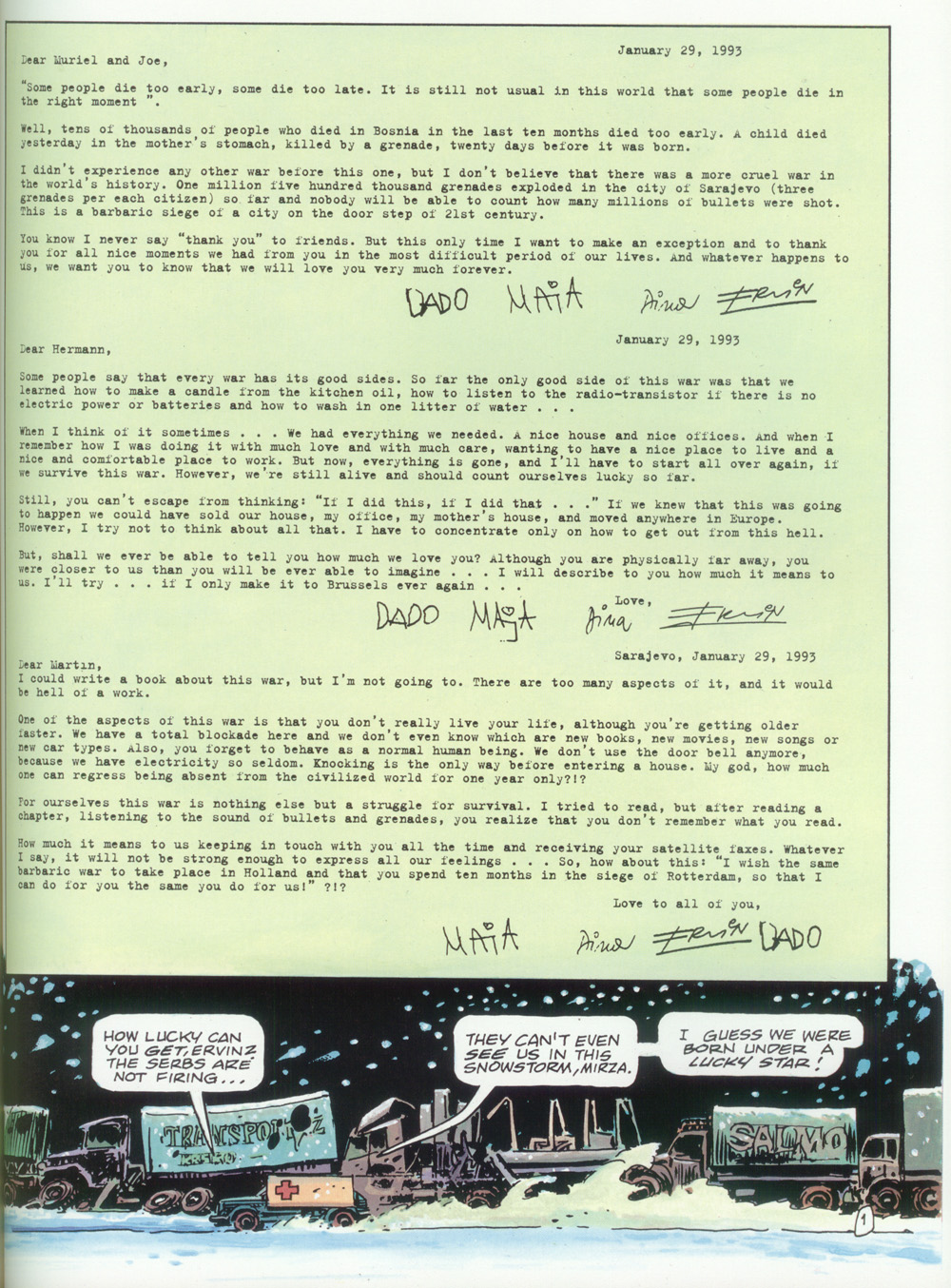 Read online Fax from Sarajevo comic -  Issue # TPB - 128