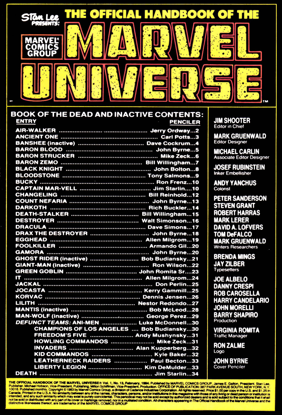 Read online The Official Handbook of the Marvel Universe comic -  Issue #13 - 2