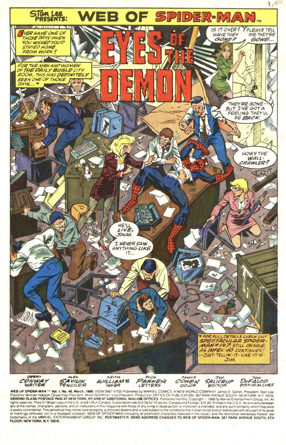 Read online Web of Spider-Man (1985) comic -  Issue #48 - 2