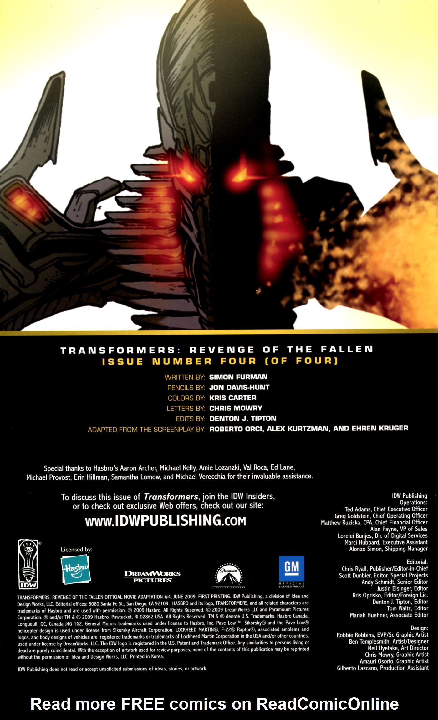 Read online Transformers: Revenge of the Fallen — Official Movie Adaptation comic -  Issue #4 - 3