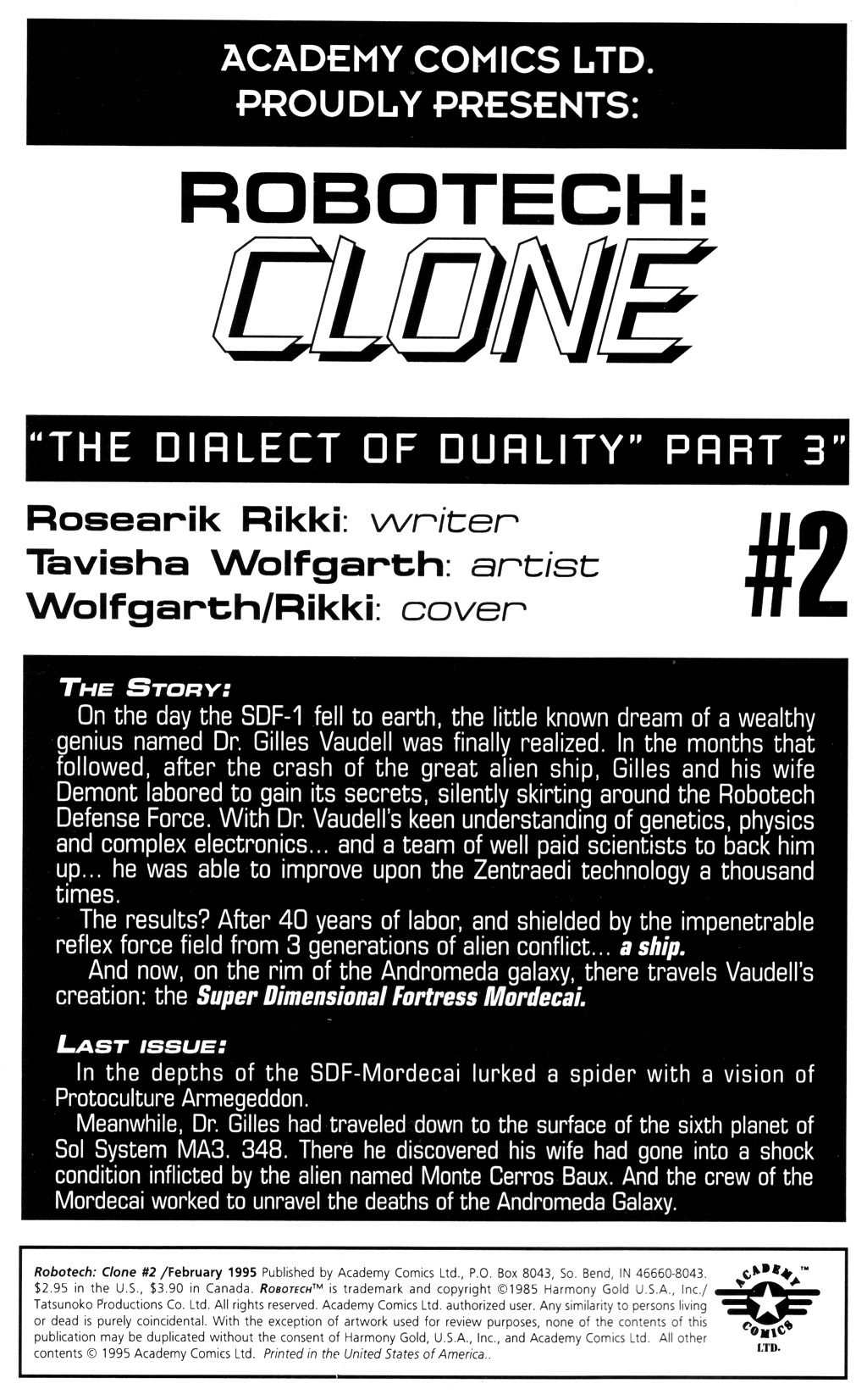 Read online Robotech Clone comic -  Issue #2 - 2