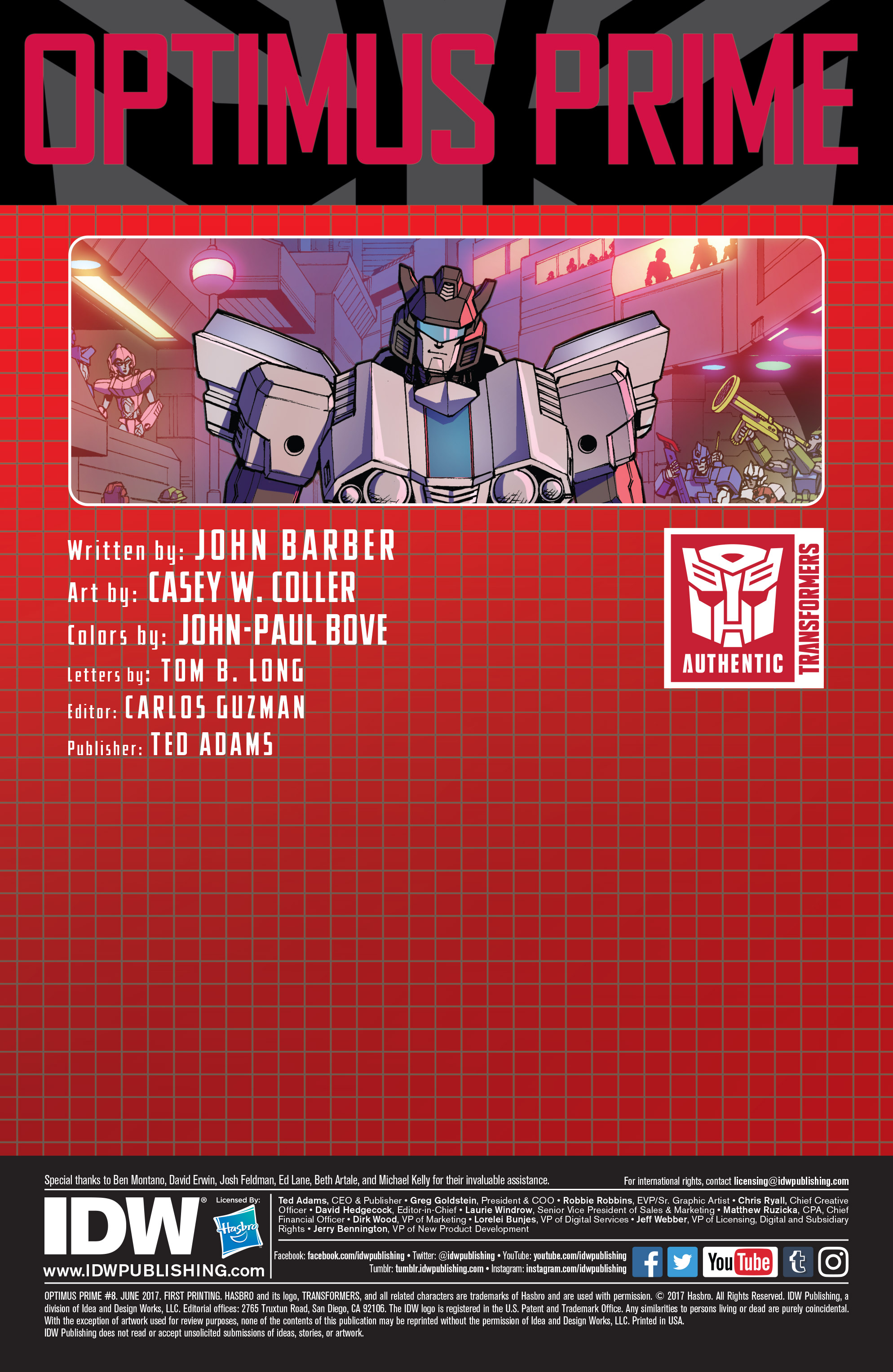 Read online Optimus Prime comic -  Issue #8 - 2