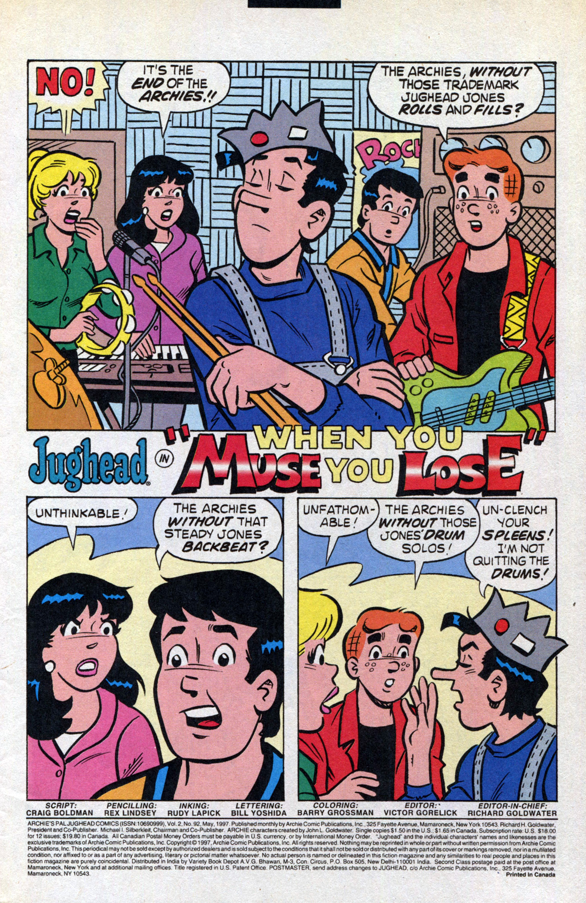 Read online Archie's Pal Jughead Comics comic -  Issue #92 - 3