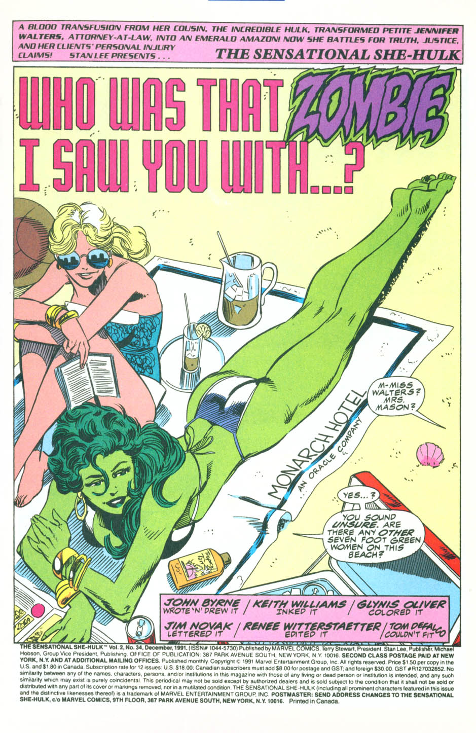 Read online The Sensational She-Hulk comic -  Issue #34 - 2