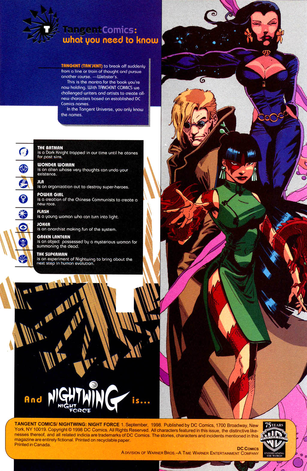 Read online Tangent Comics/ Nightwing: Night Force comic -  Issue # Full - 2