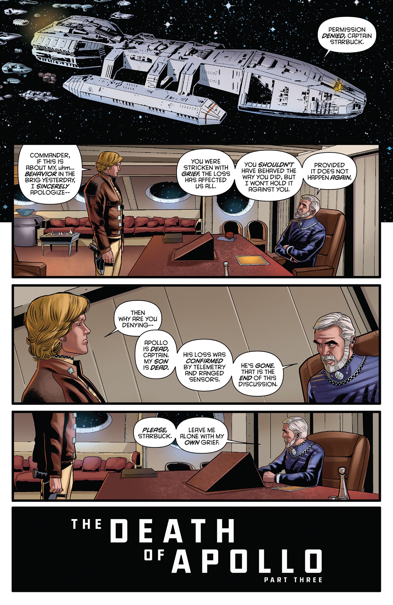 Read online Classic Battlestar Galactica: The Death of Apollo comic -  Issue #3 - 3