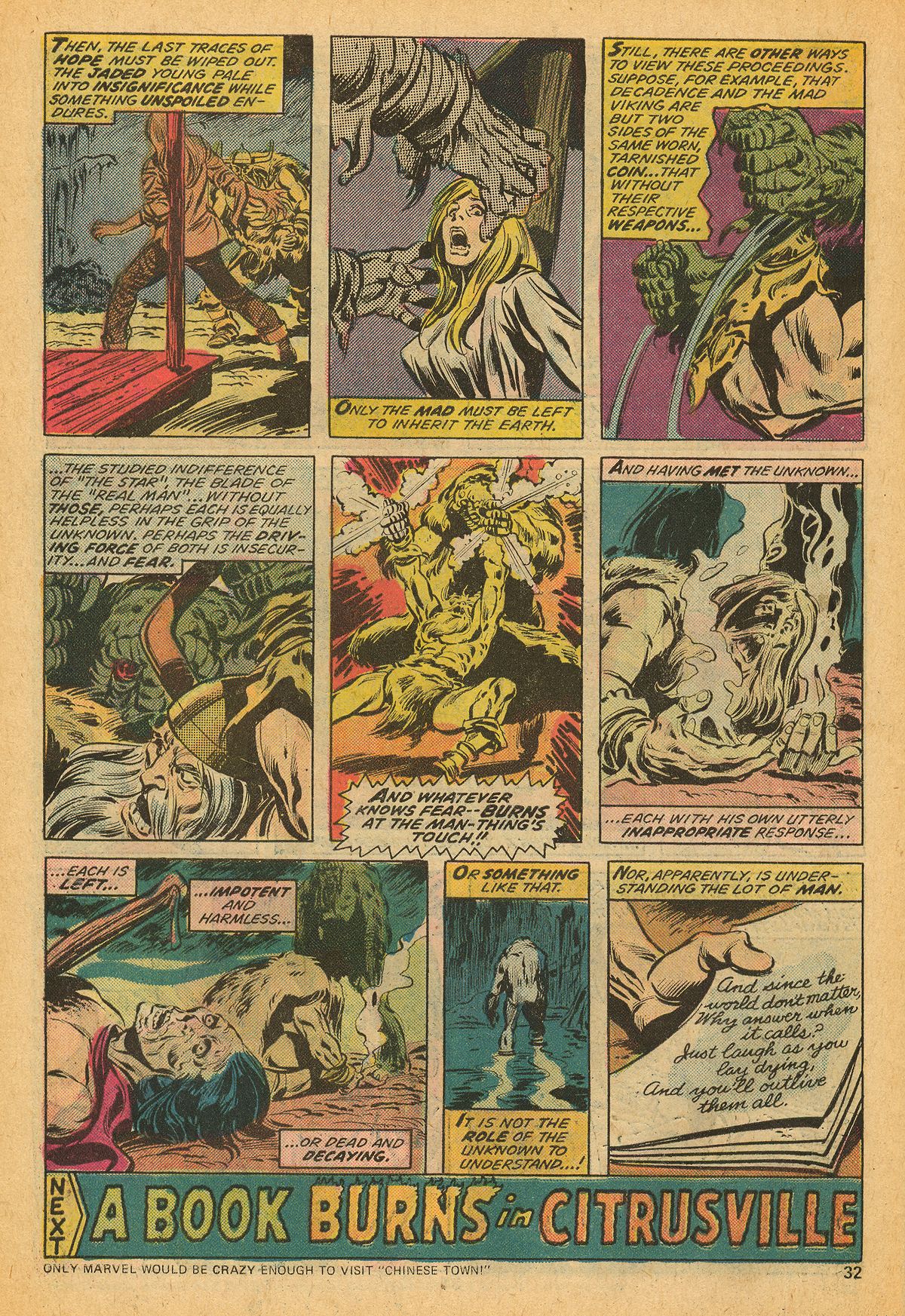 Read online Man-Thing (1974) comic -  Issue #16 - 34