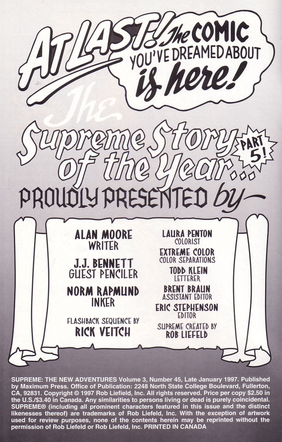 Read online Supreme: The New Adventures comic -  Issue #45 - 2