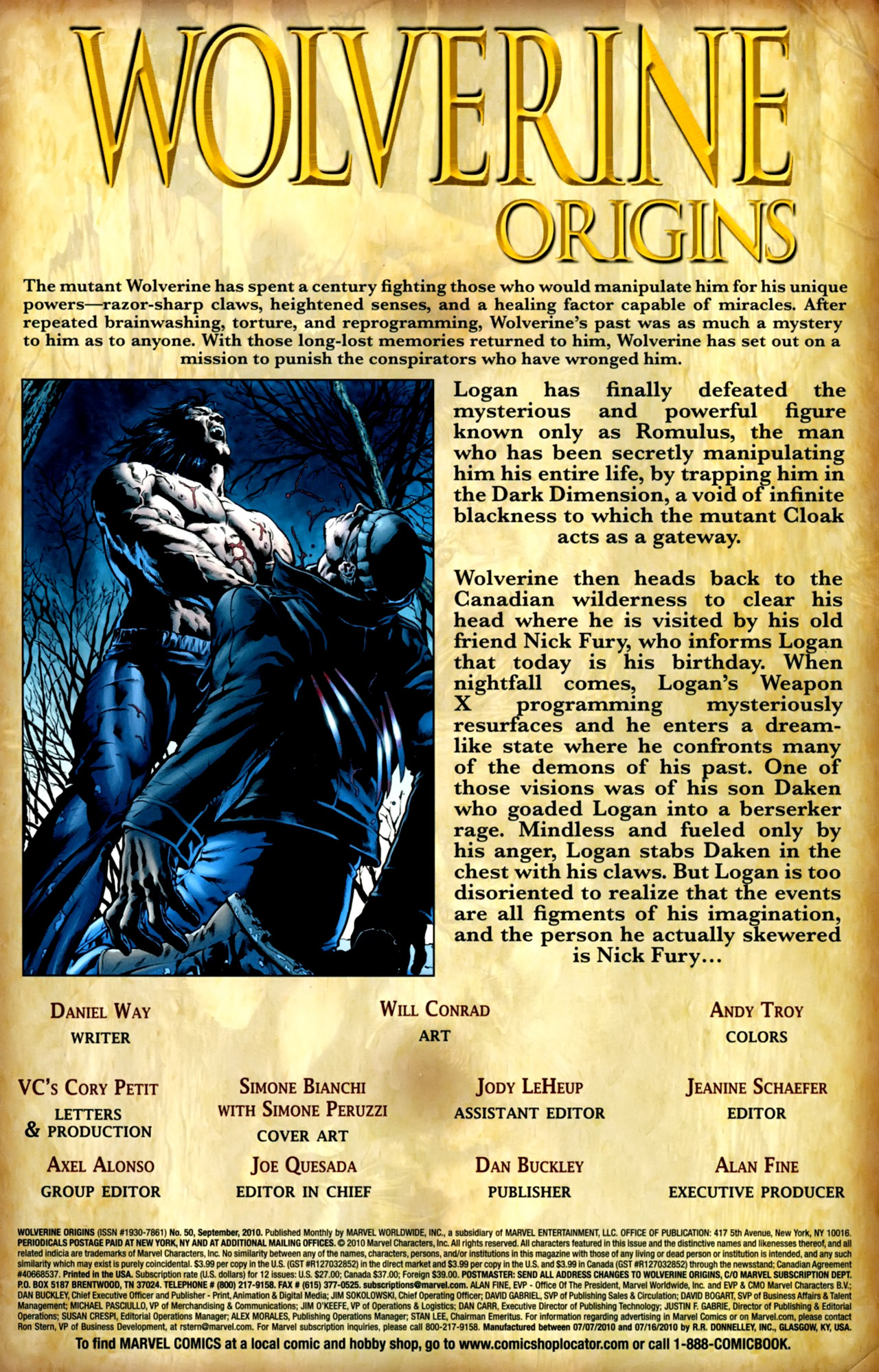 Read online Wolverine: Origins comic -  Issue #50 - 2