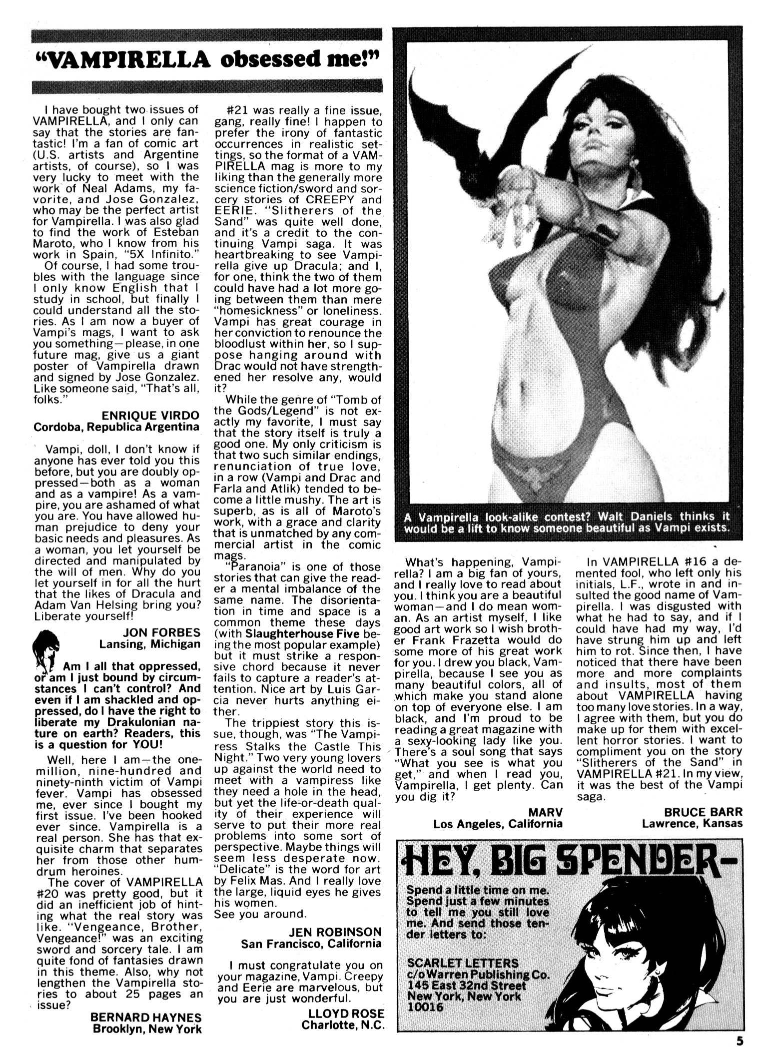 Read online Vampirella (1969) comic -  Issue #24 - 5