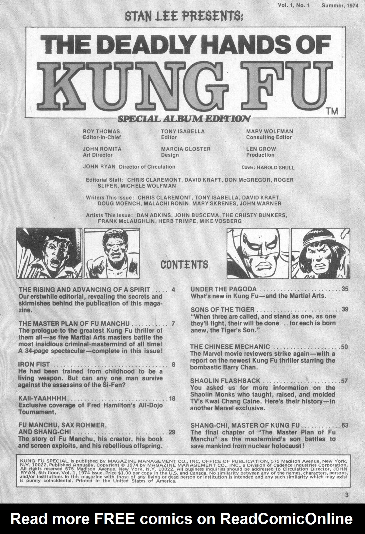 Read online The Deadly Hands of Kung Fu comic -  Issue # _Special - 3