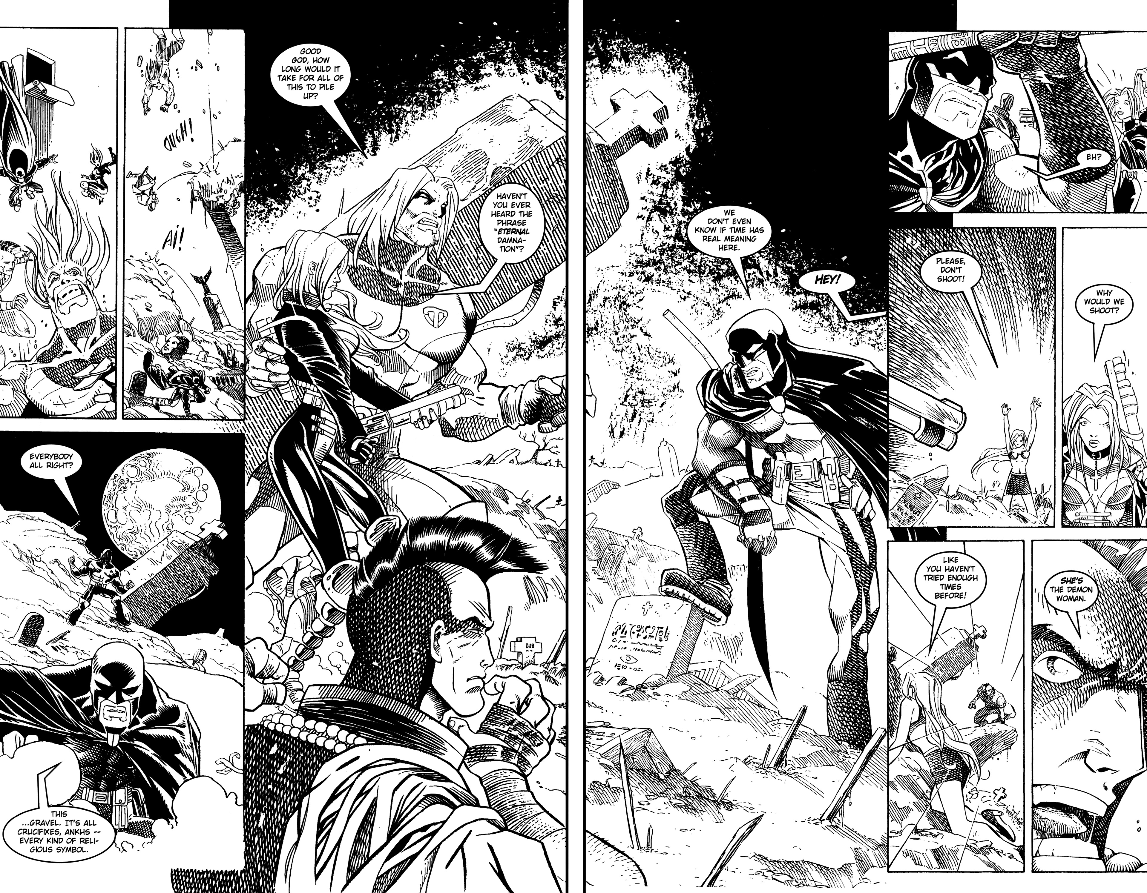 Read online Warrior Nun: Black & White comic -  Issue #14 - 15
