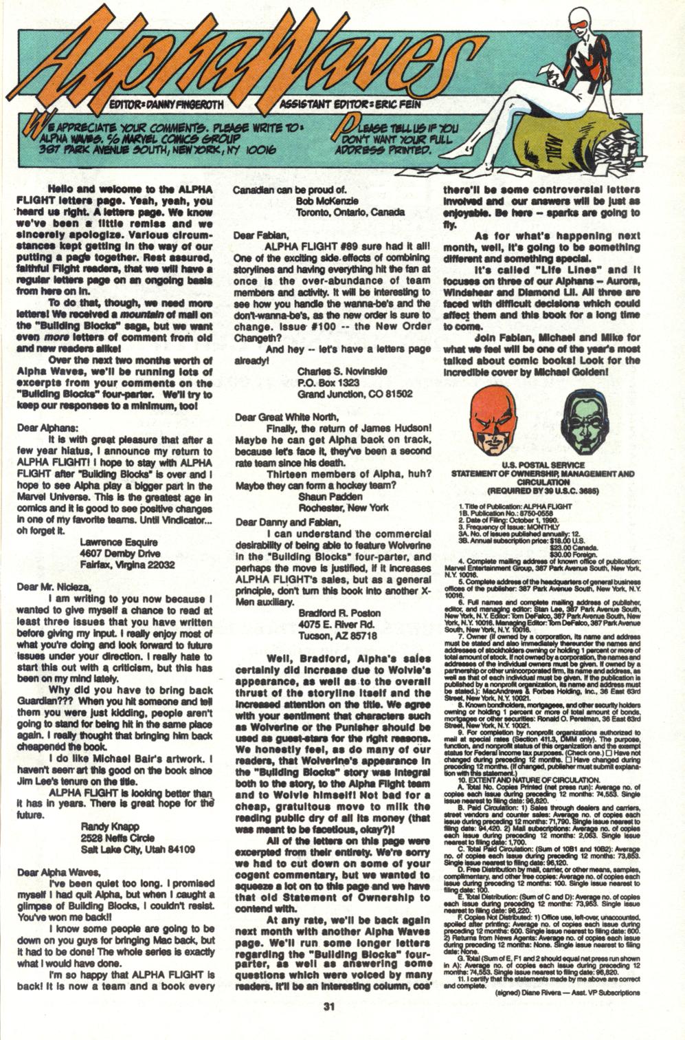 Read online Alpha Flight (1983) comic -  Issue #94 - 25