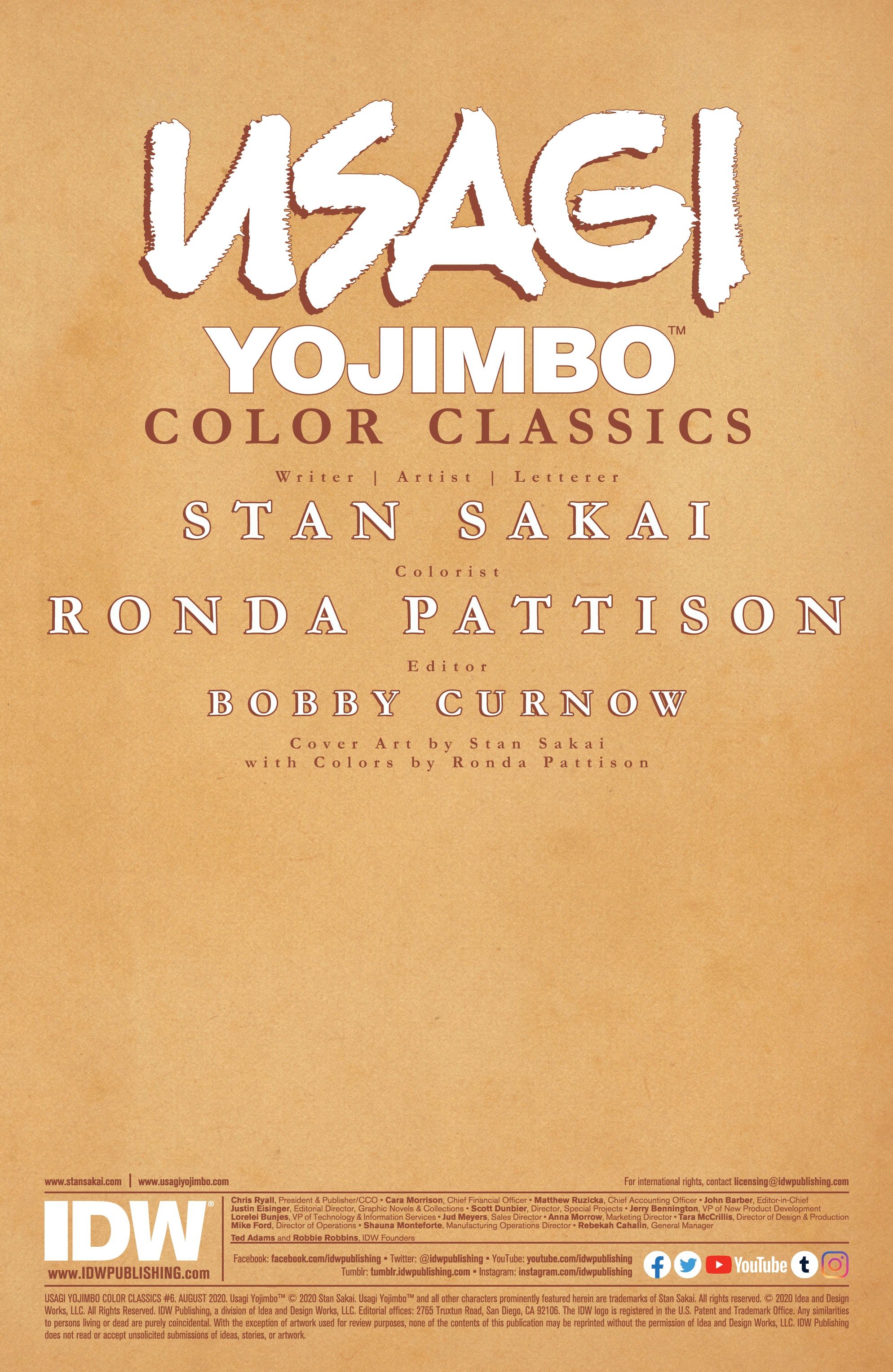 Read online Usagi Yojimbo Color Classics comic -  Issue #6 - 2