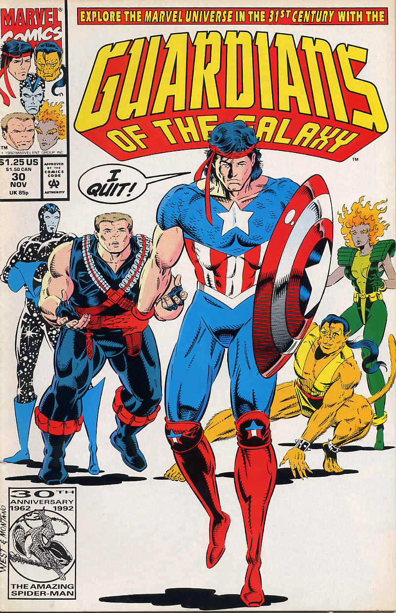 Read online Guardians of the Galaxy (1990) comic -  Issue #30 - 1
