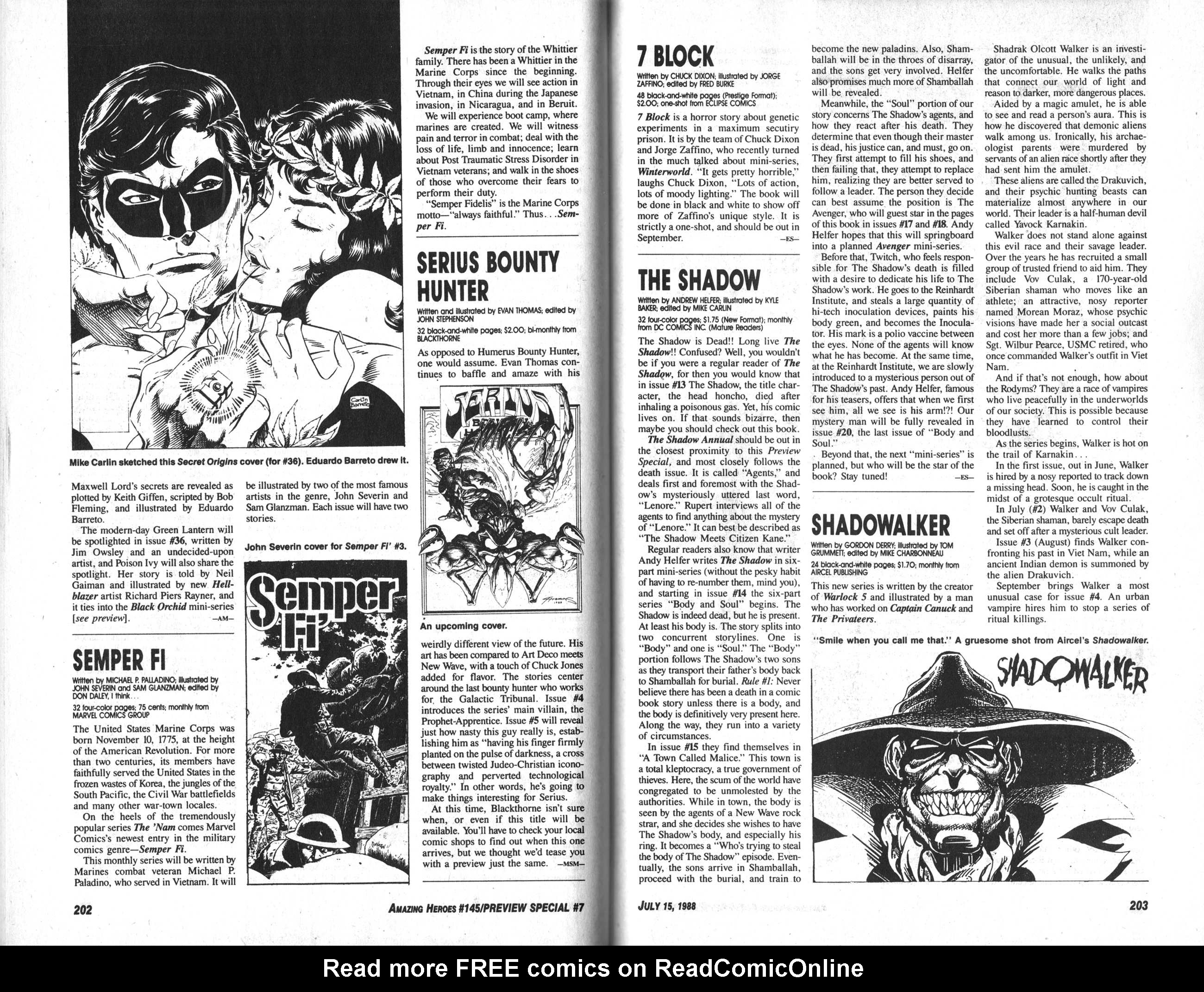 Read online Amazing Heroes comic -  Issue #145 - 103
