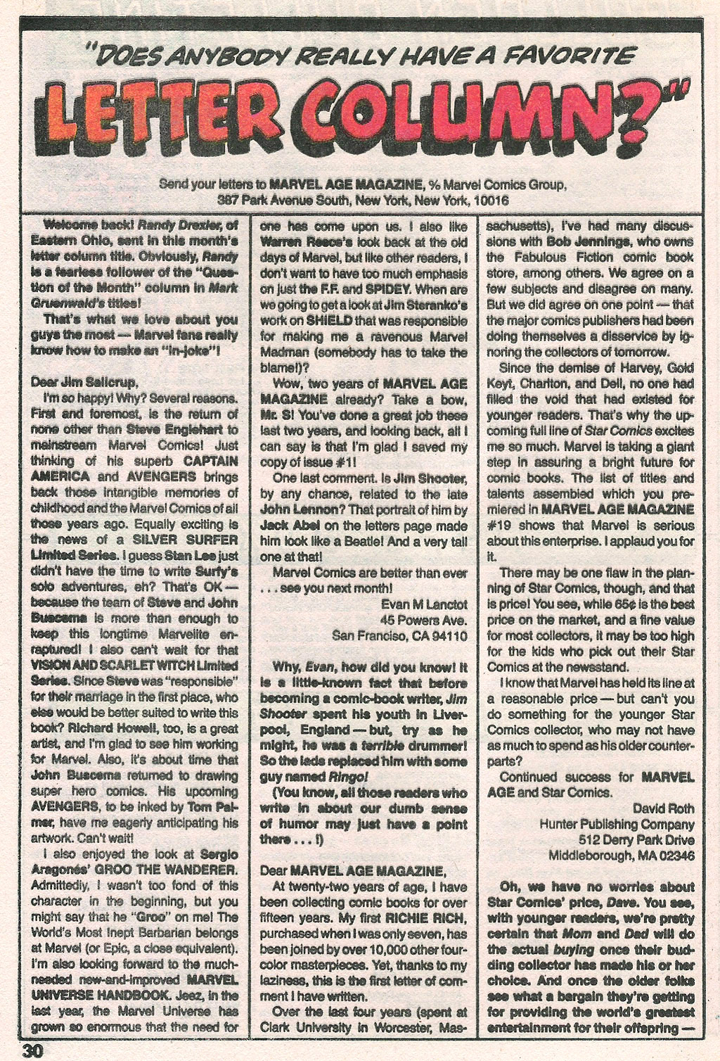 Read online Marvel Age comic -  Issue #27 - 31